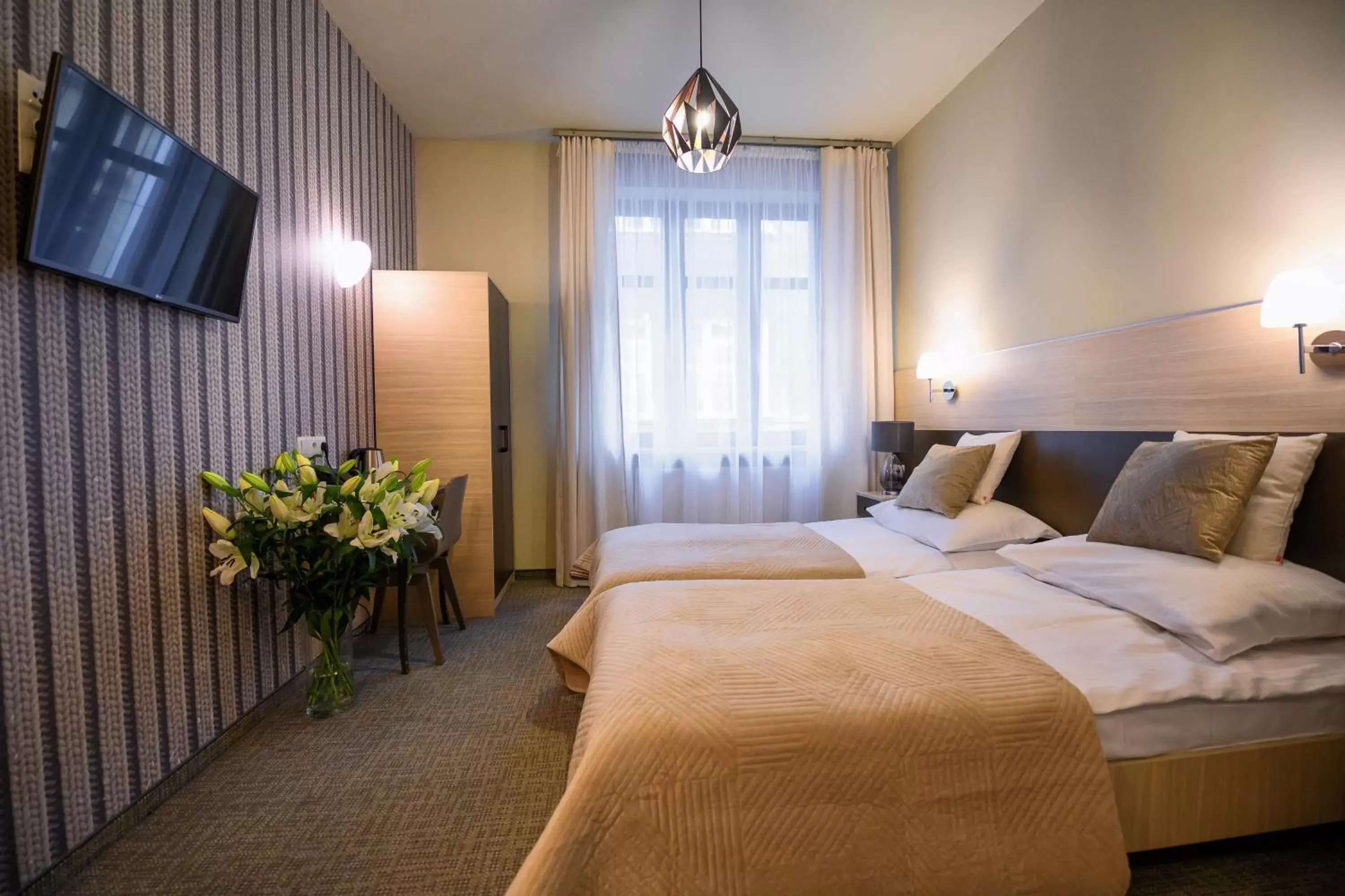 Bed in Hotel Kazimierz III