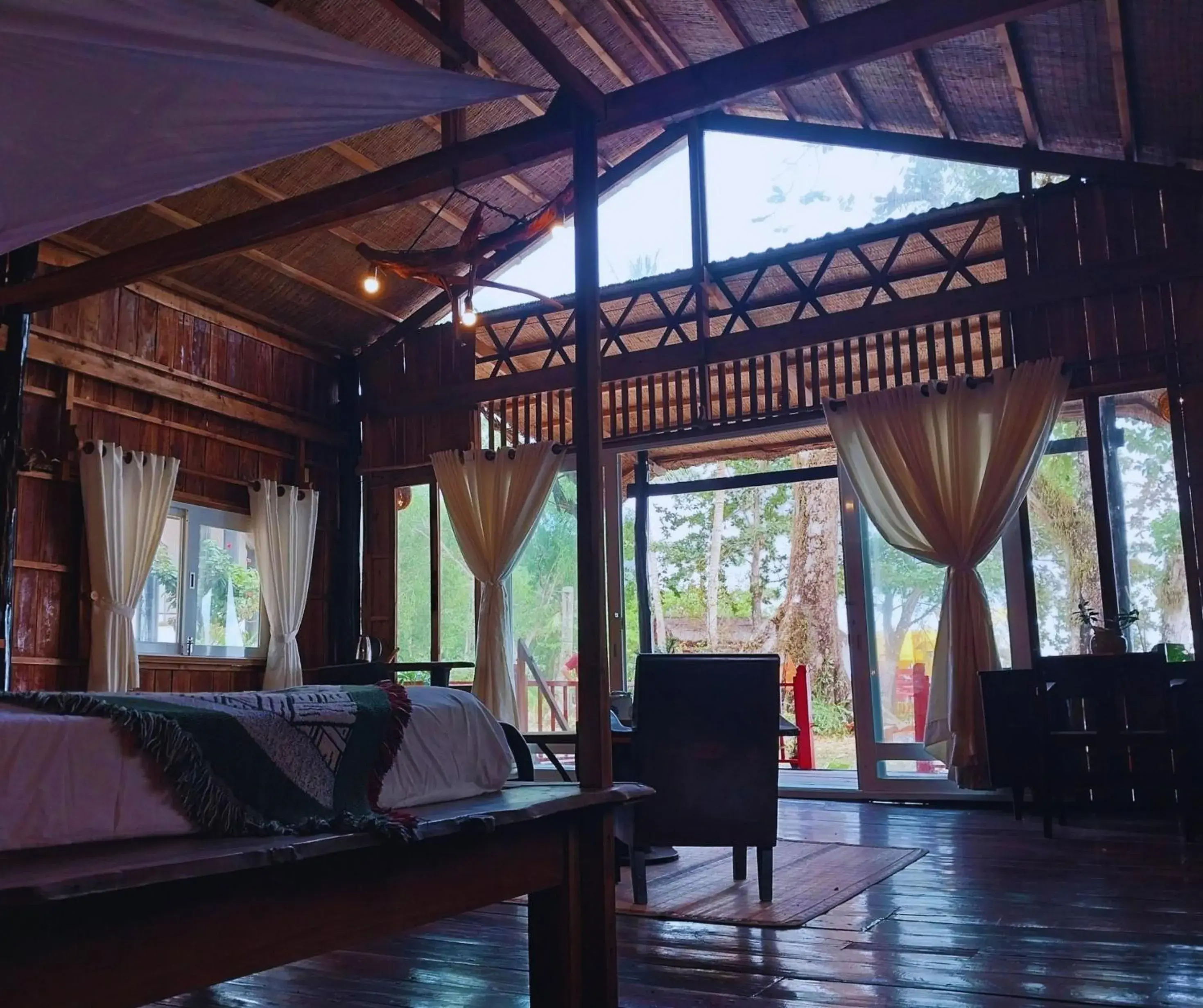 Seating Area in Bamboo Cottages