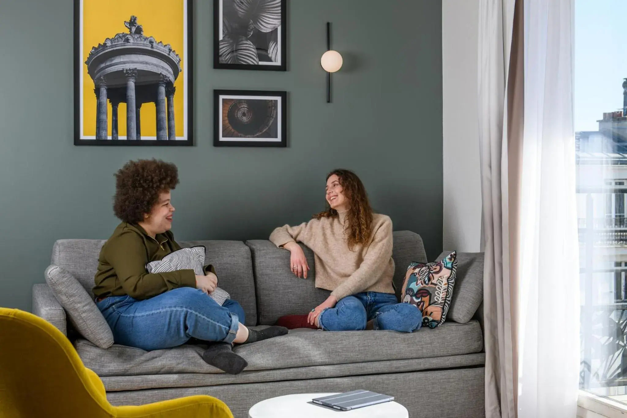 Living room in Adagio Paris Buttes Chaumont Aparthotel