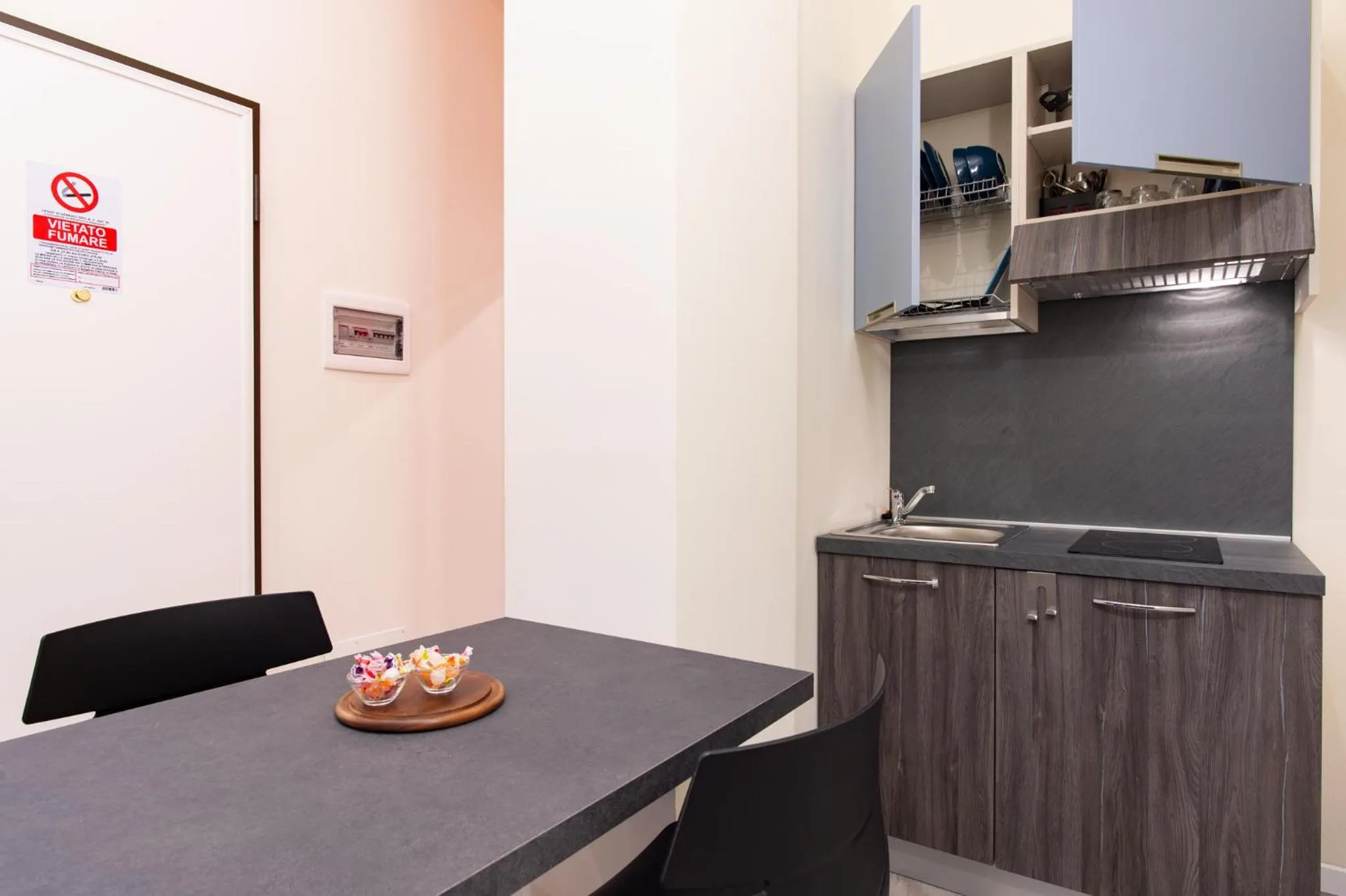Kitchen or kitchenette in Aparthotel Porta Nuova