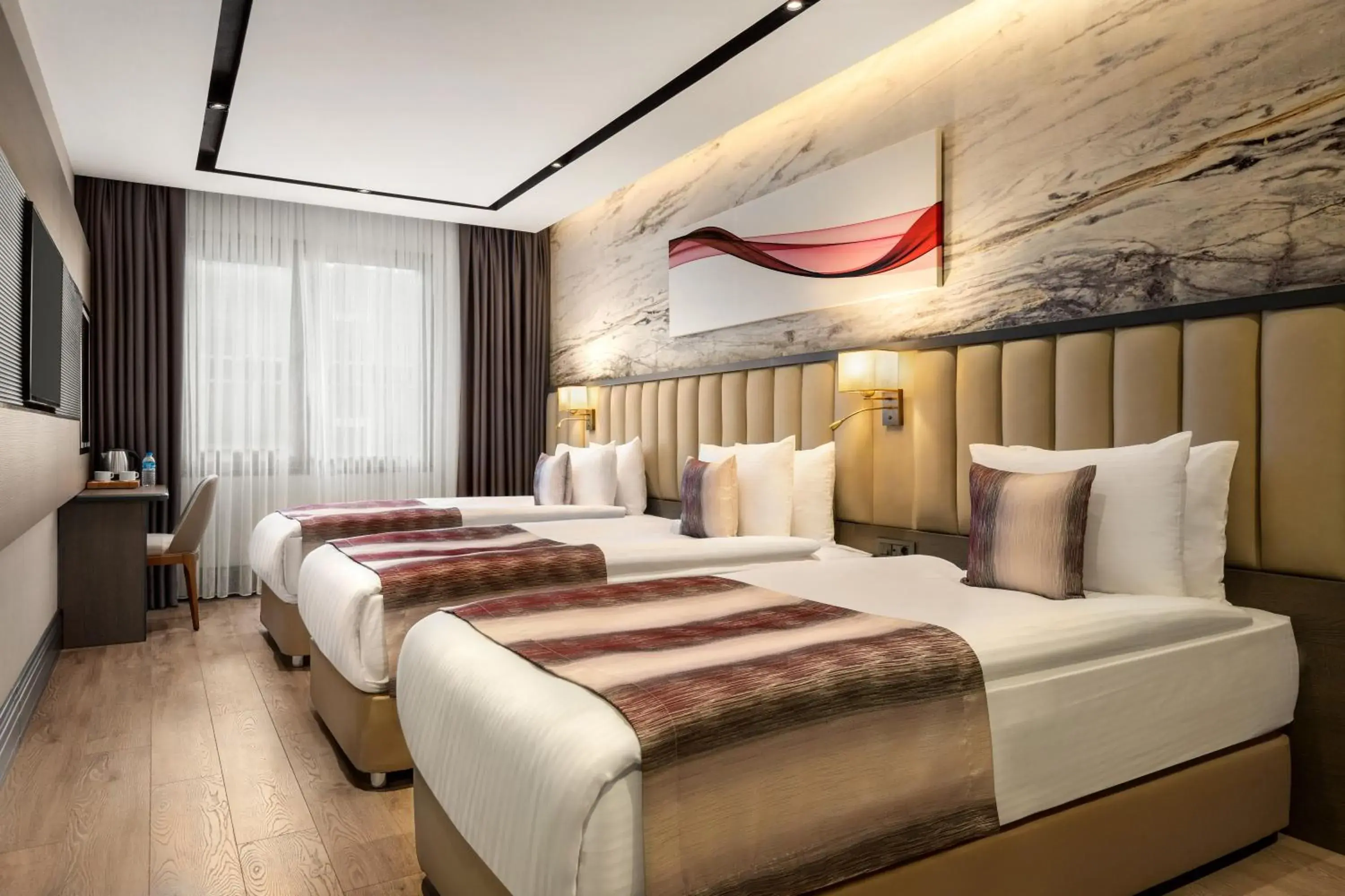 Bed in Ramada by Wyndham Istanbul Umraniye Bed in Ramada by Wyndham Istanbul Umraniye