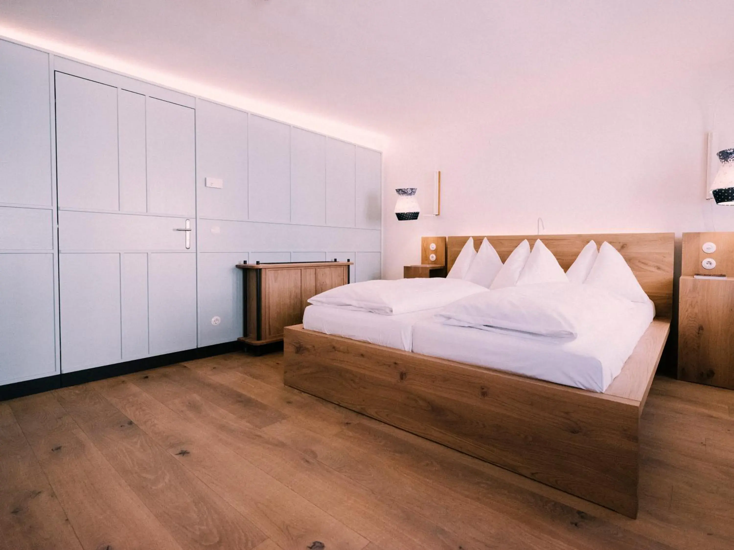 Bed in Arthotel Blaue Gans