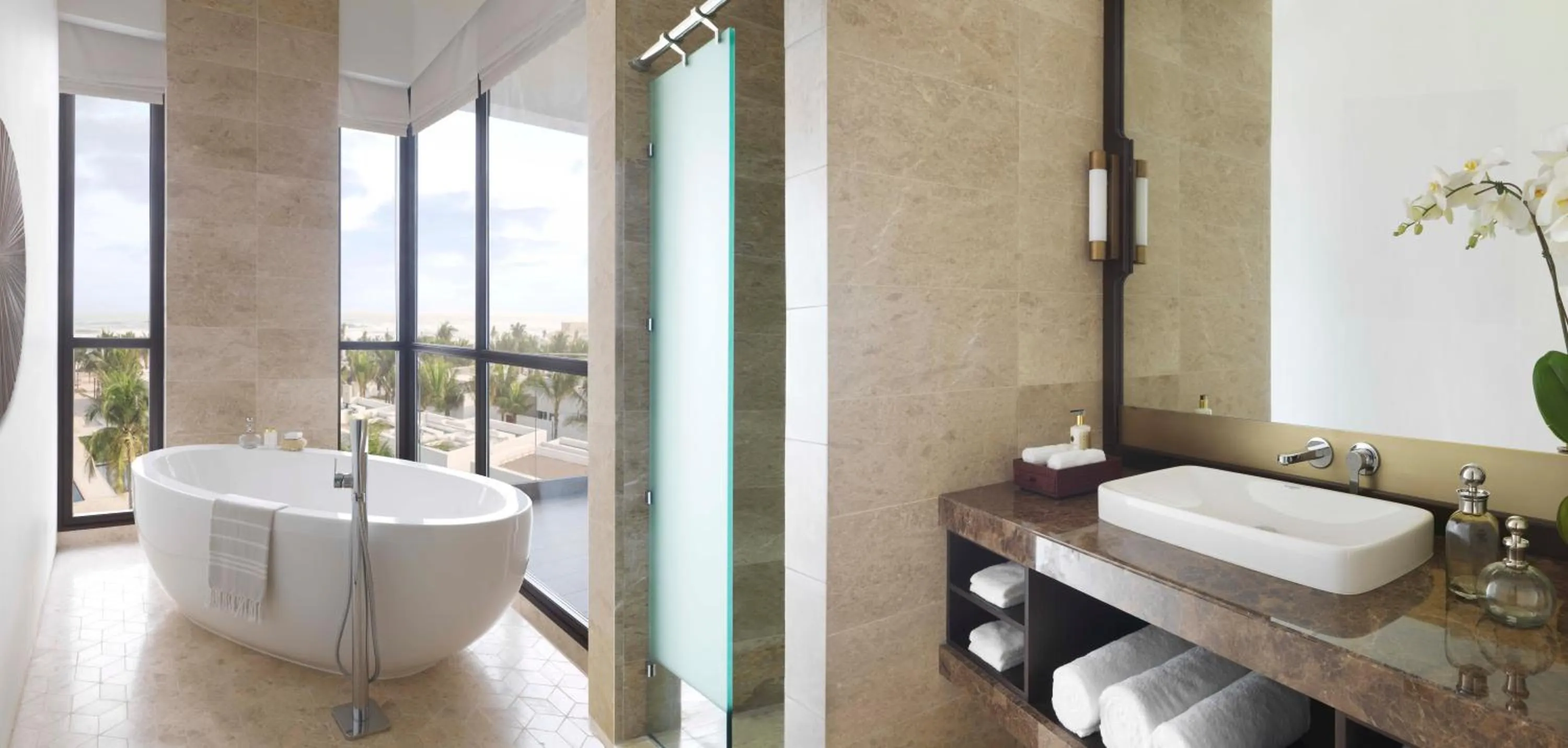 Bathroom in Al Baleed Resort Salalah by Anantara