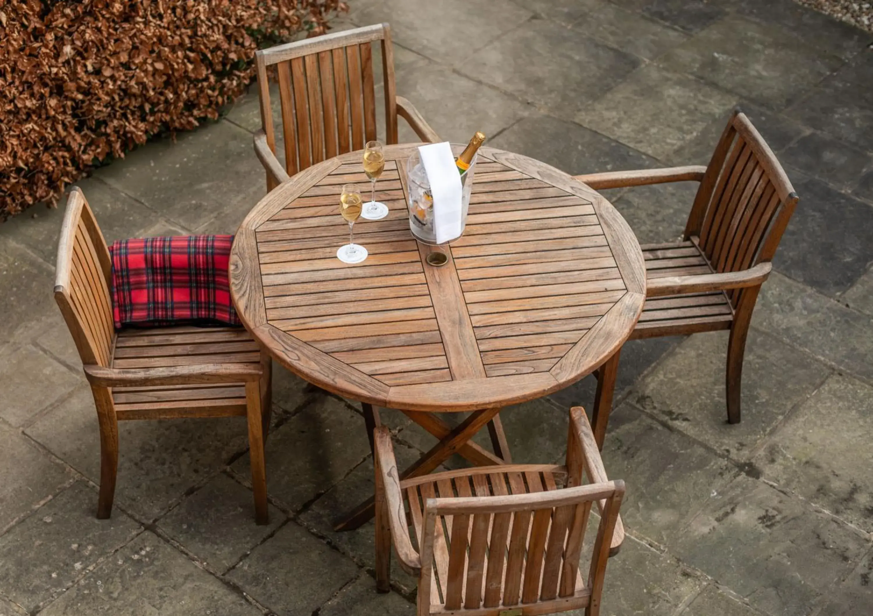 Patio in The Lygon Arms