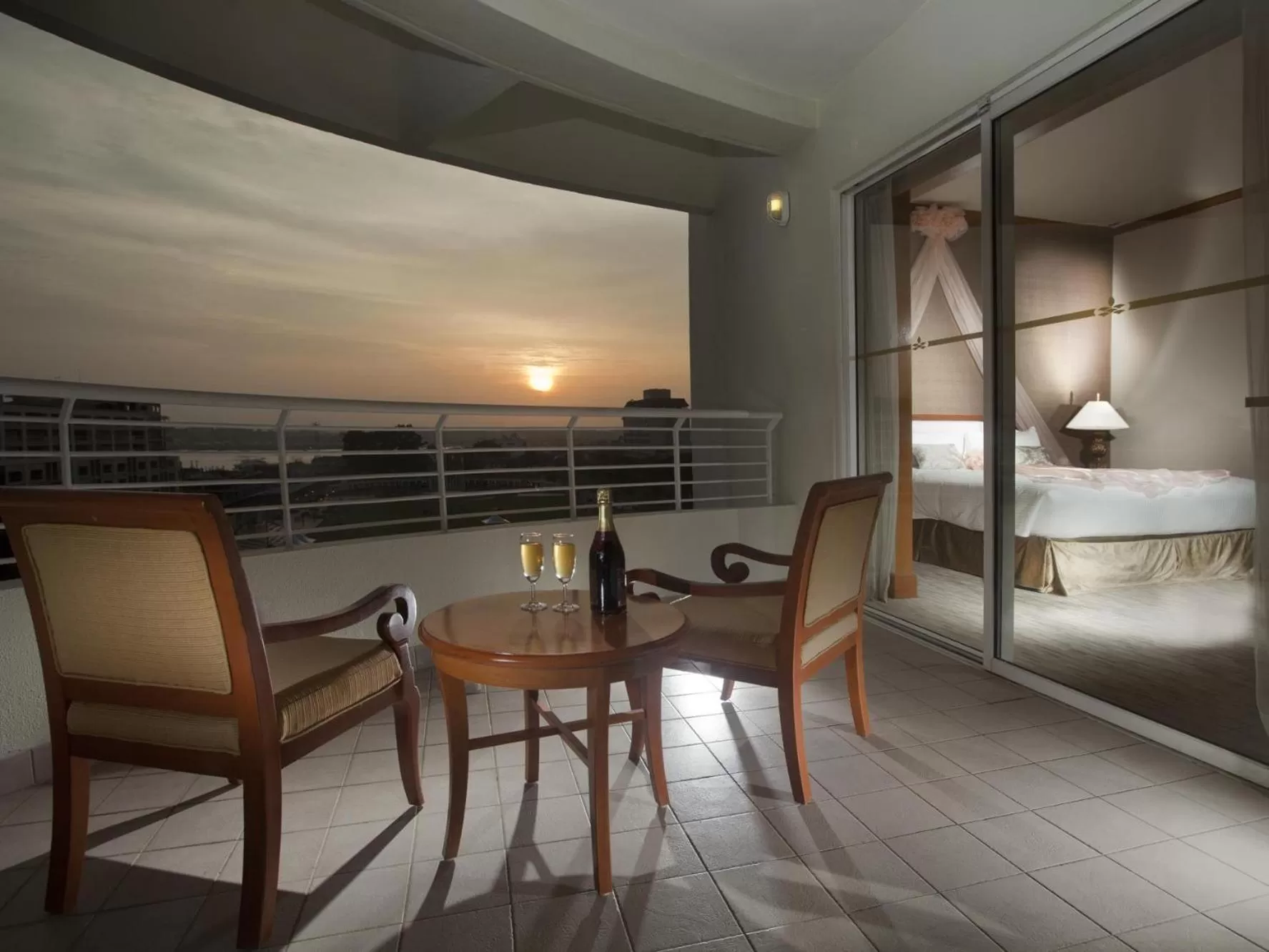 Balcony/Terrace, Bed in Dorsett Grand Labuan