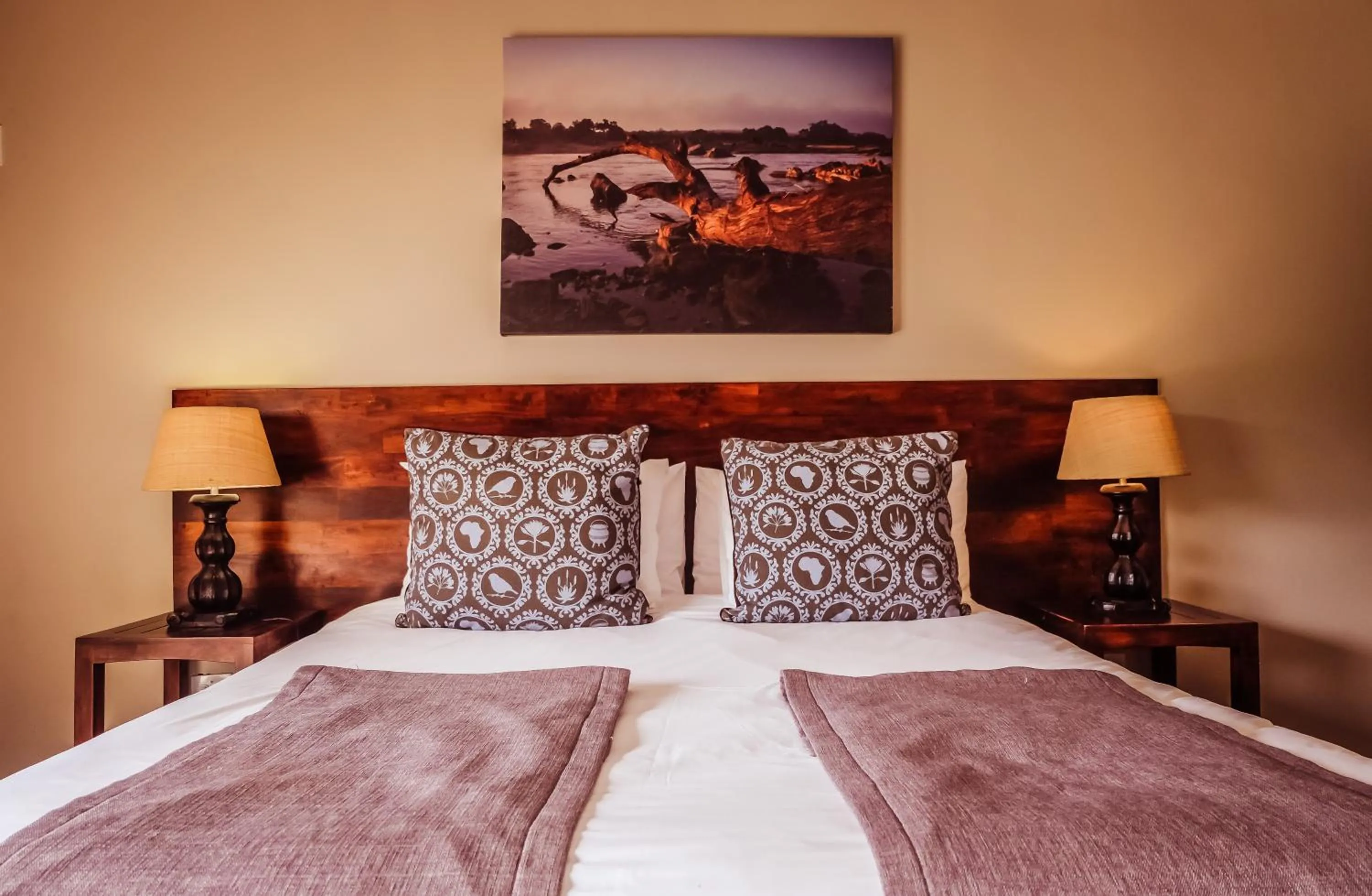 Decorative detail, Bed in Bushveld Terrace Safari Hotel, Lodge & Spa