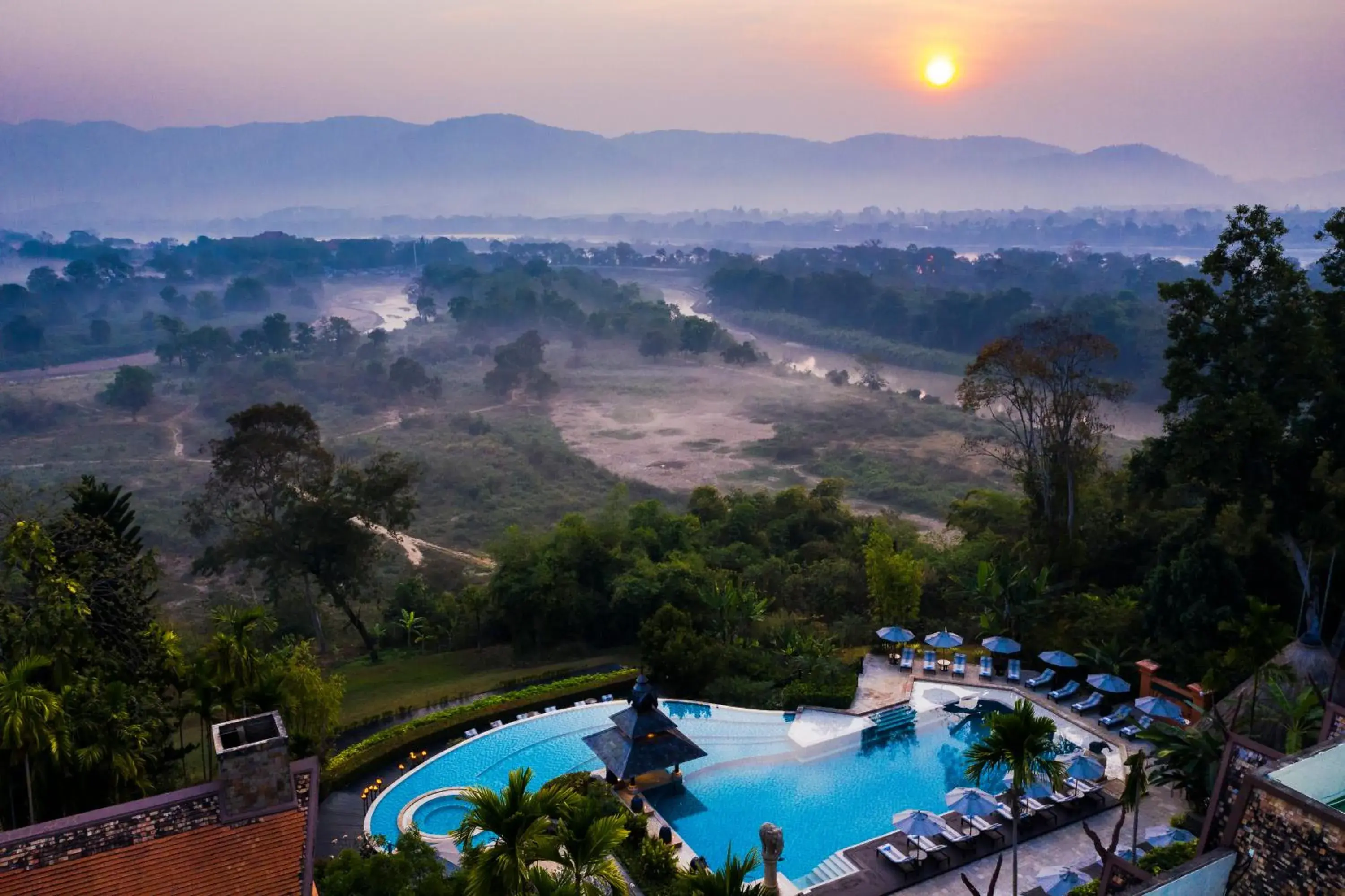 Swimming pool, Pool View in Anantara Golden Triangle Elephant Camp & Resort
