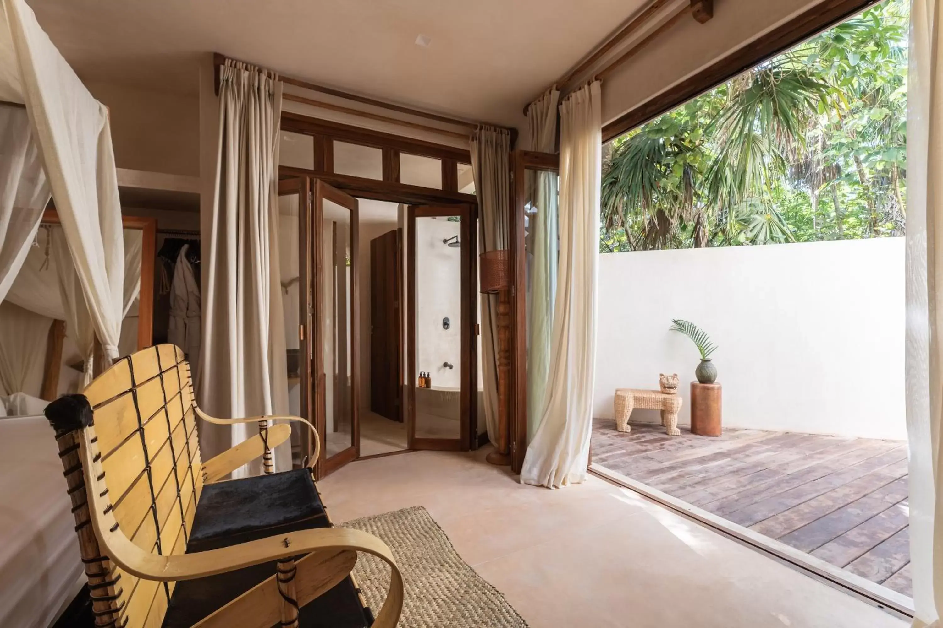 Living room in La Valise Tulum