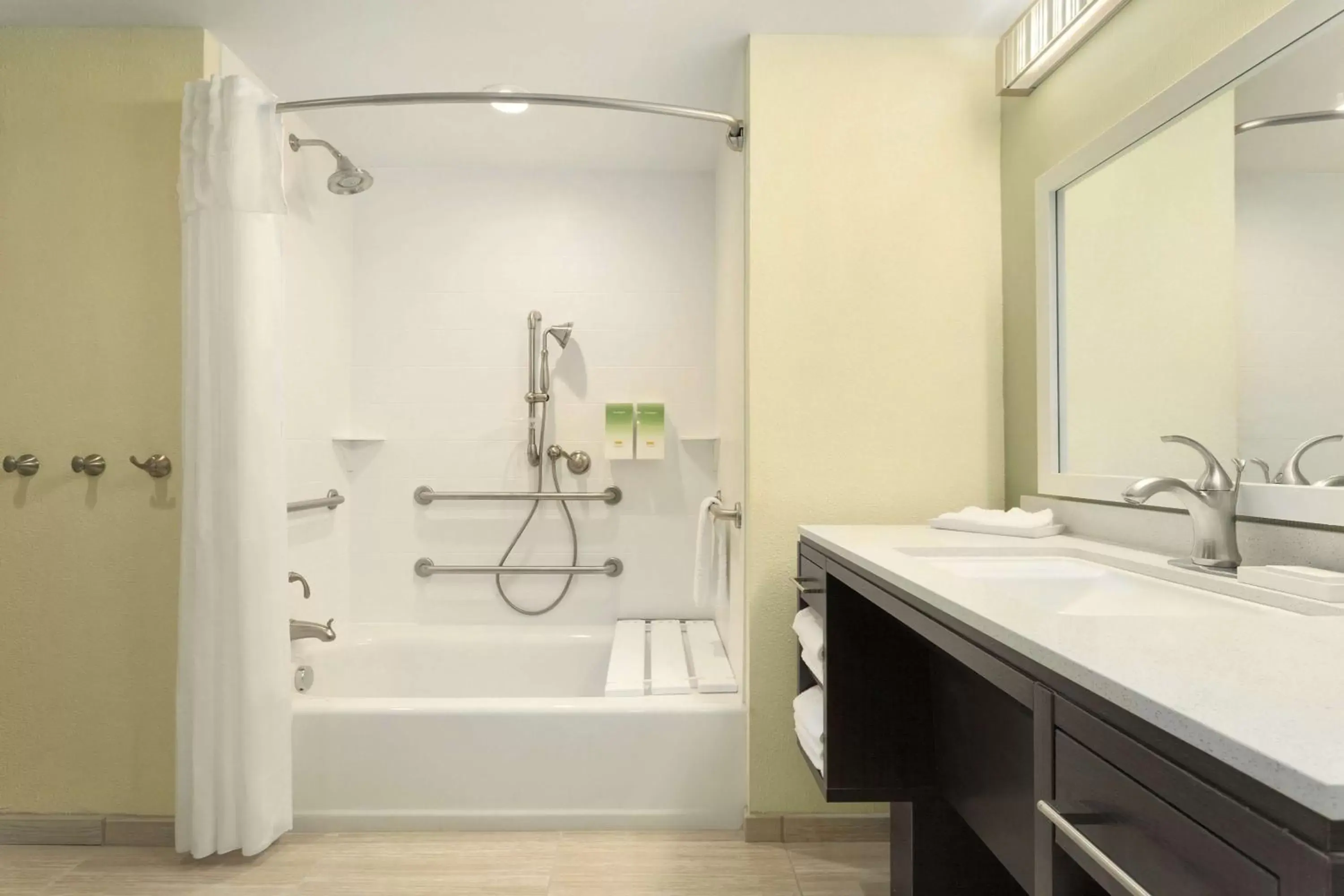 Bed, Bathroom in Home2 Suites by Hilton Pittsburgh - McCandless, PA