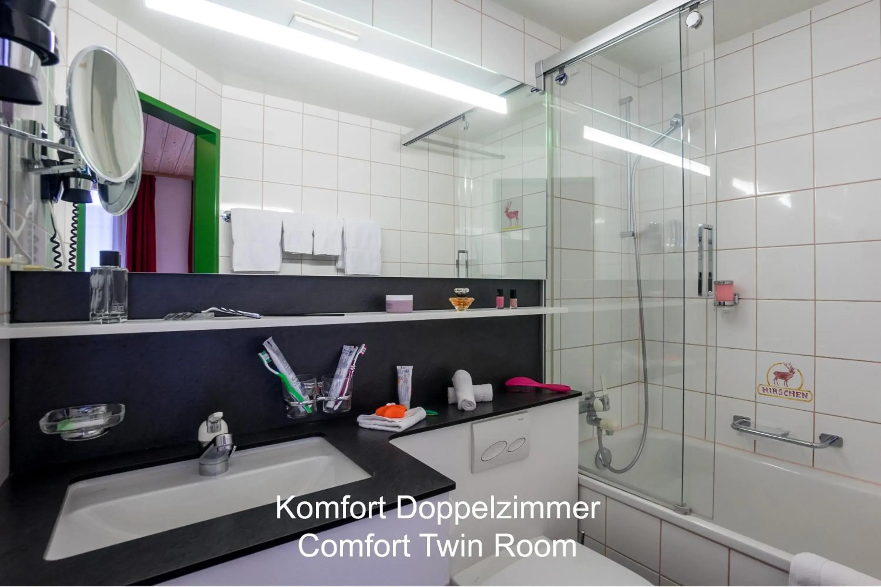Shower, Bathroom in Hotel Hirschen - Grindelwald