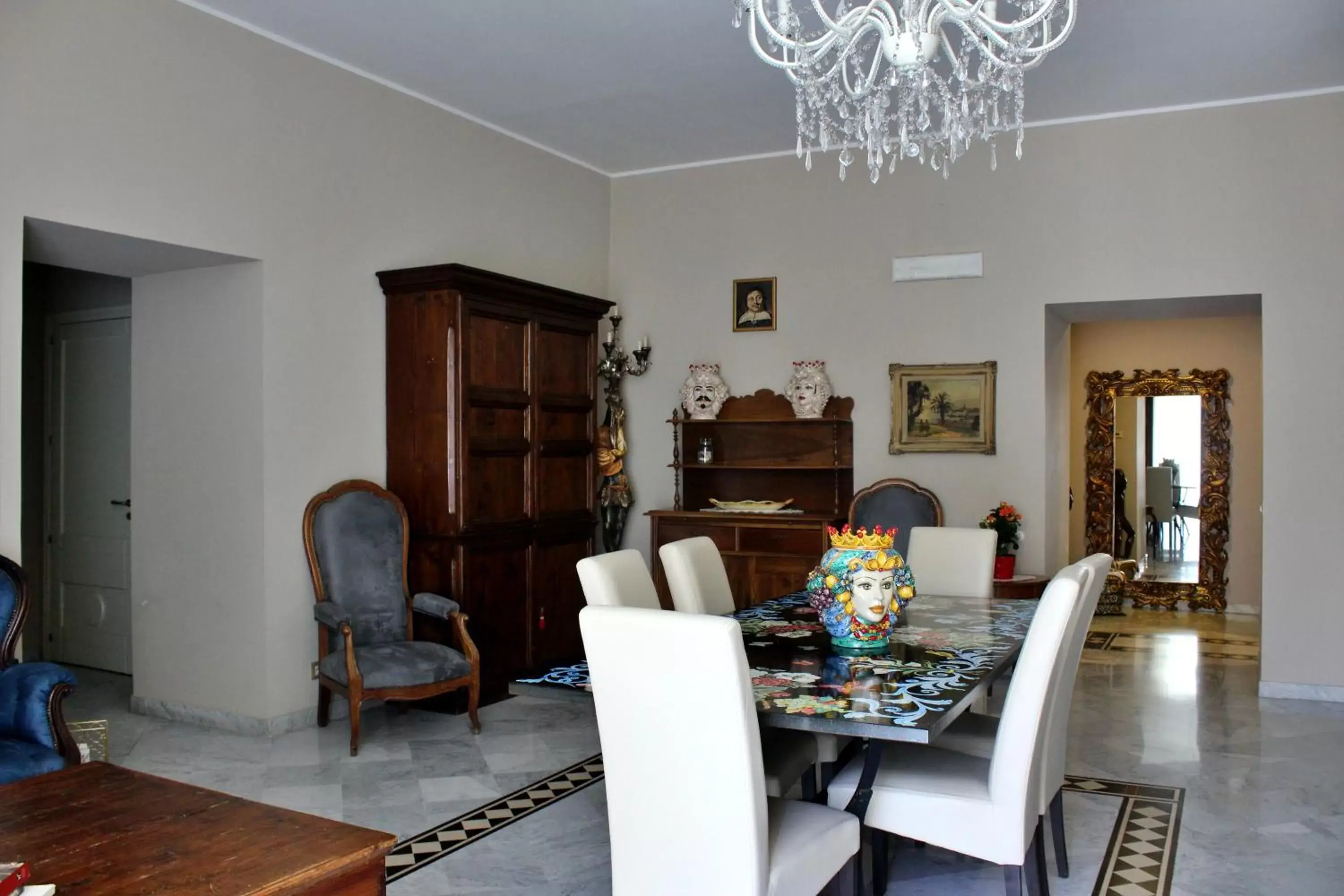 Lobby or reception, Dining Area in Barocco B&B