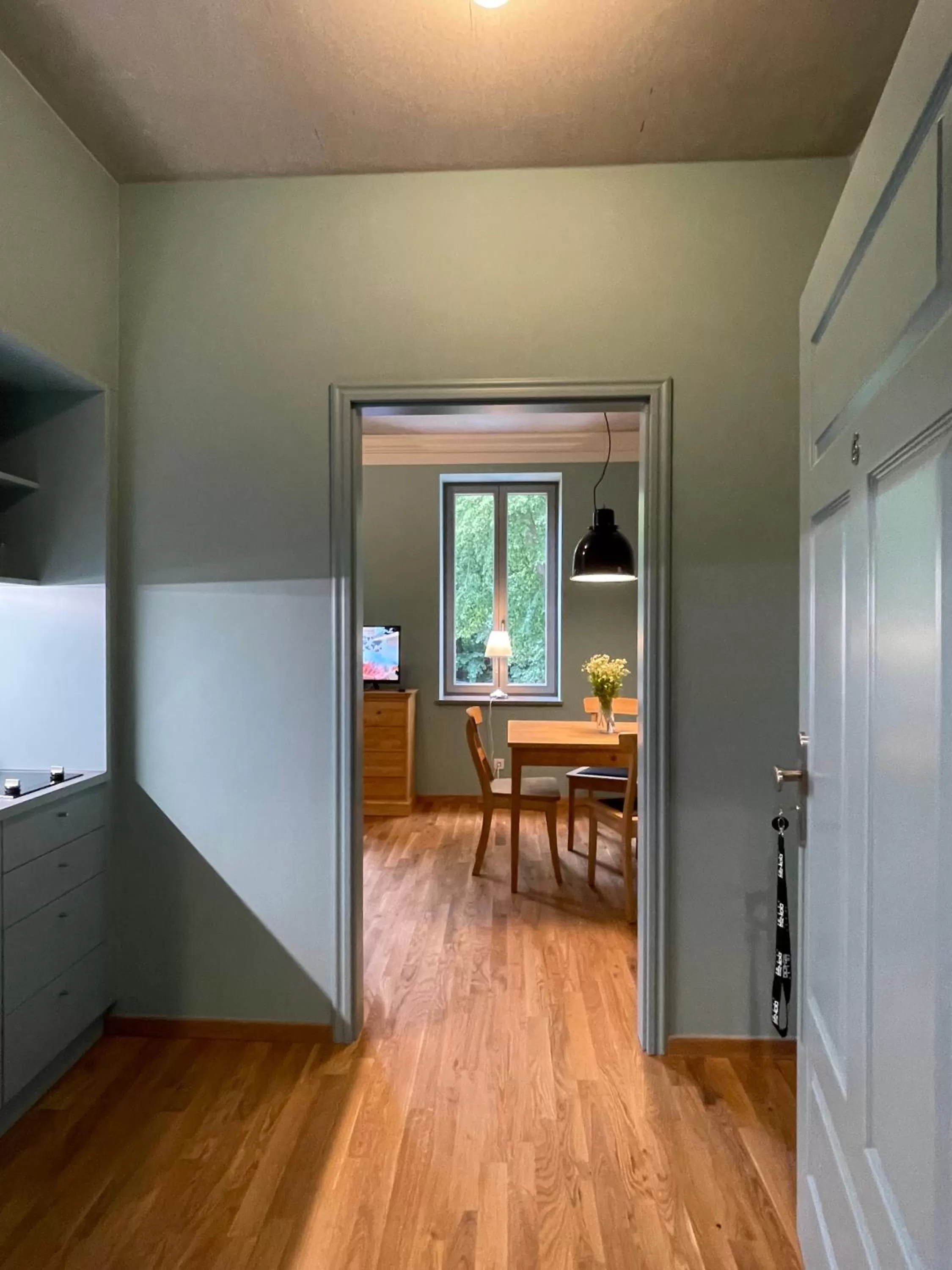 Kitchen or kitchenette in Gästehaus Phantasie