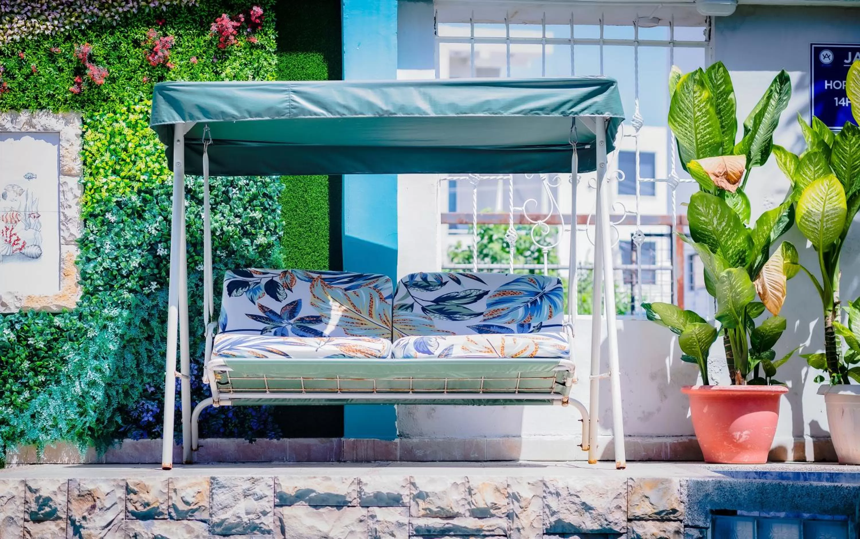 Swimming pool in Hostal Antares