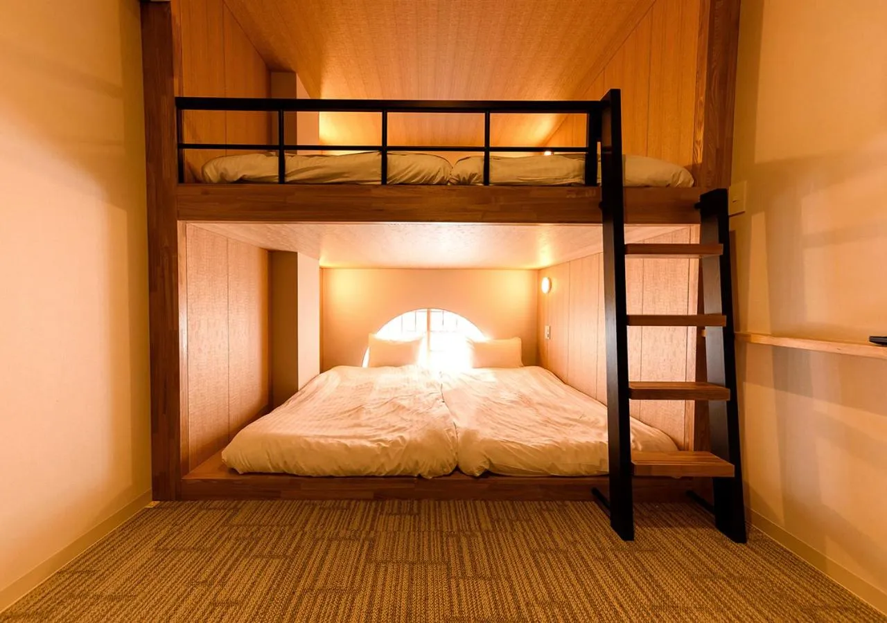 Bed in Irori Kyoto Station Higashi-Honganji