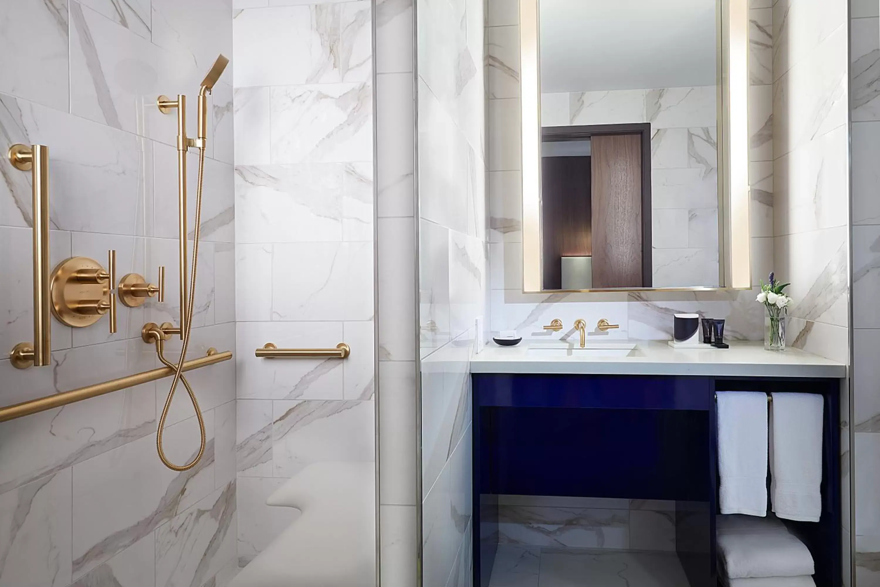 Shower, Bathroom in Hard Rock Hotel New York