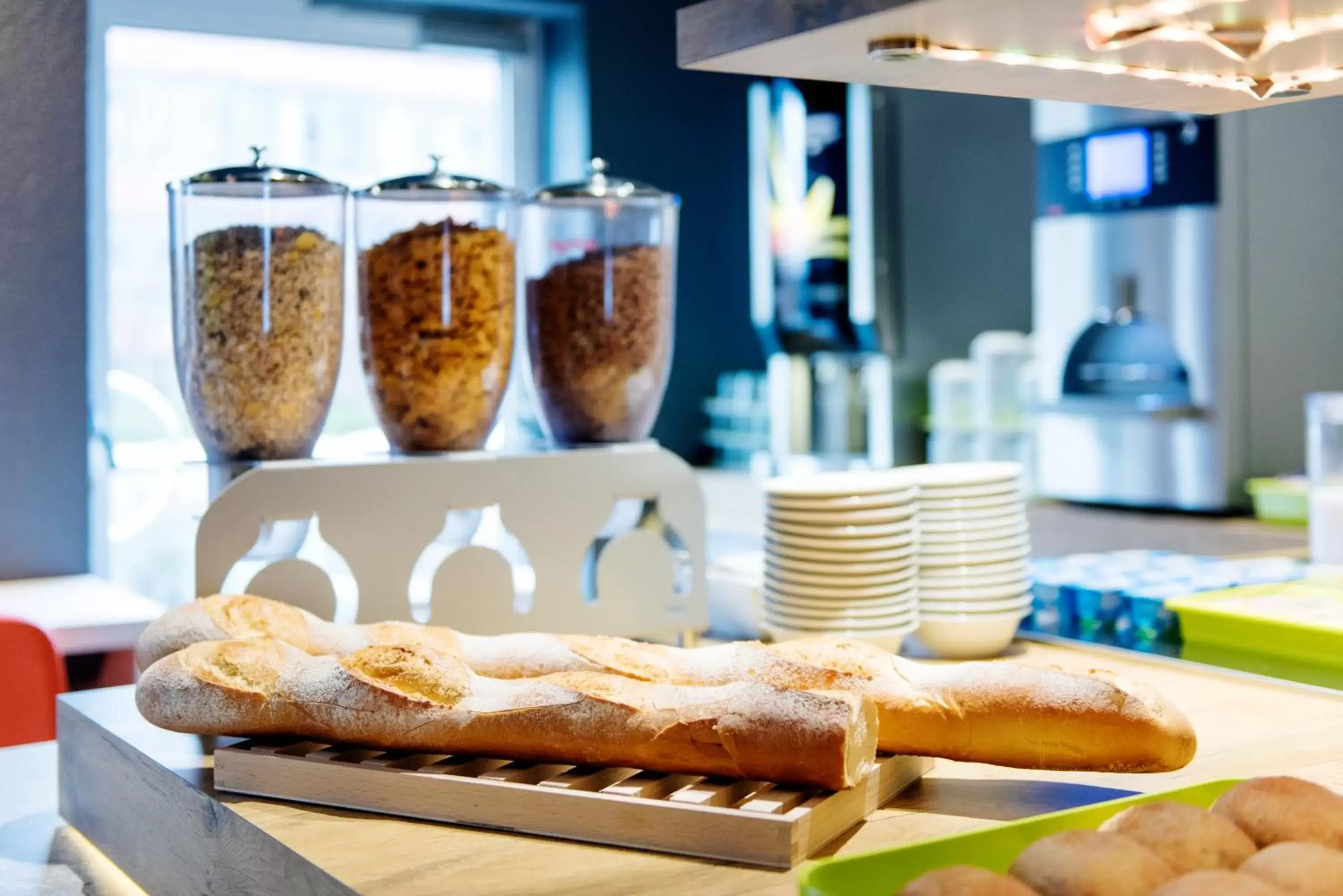 Buffet breakfast, Food in ibis Budget Luxembourg Aeroport