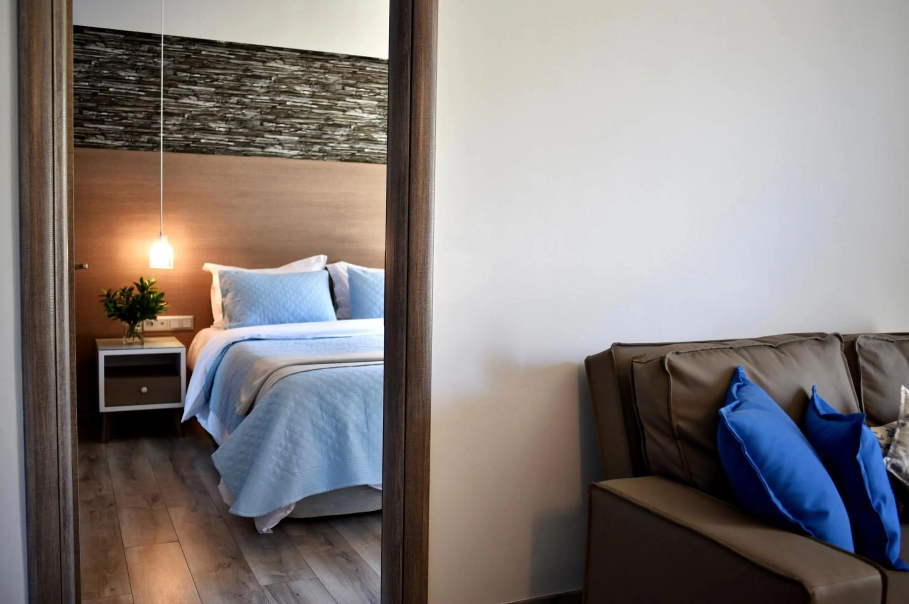 Bed in Karystion Hotel