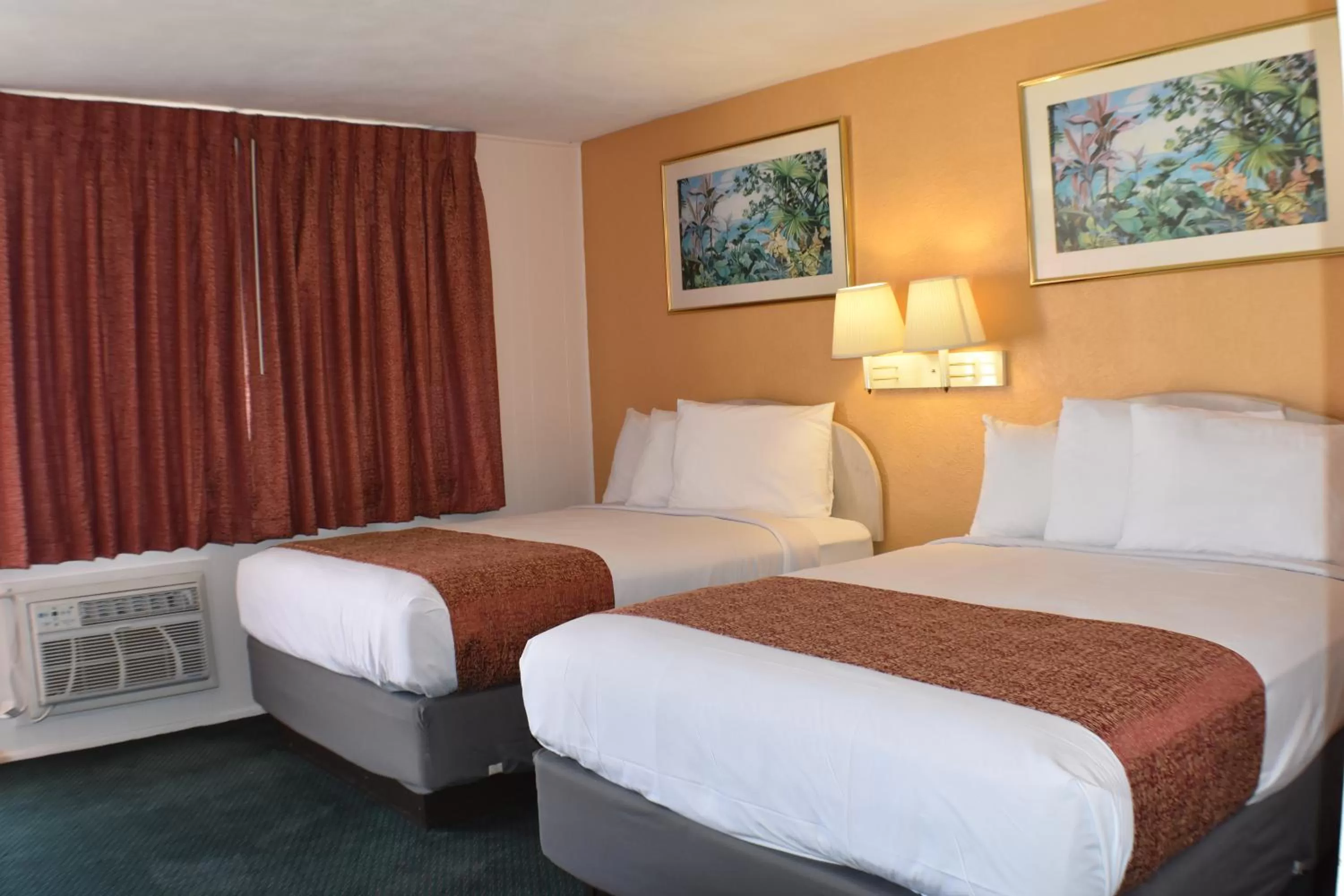 Bed in Blue Water Motel