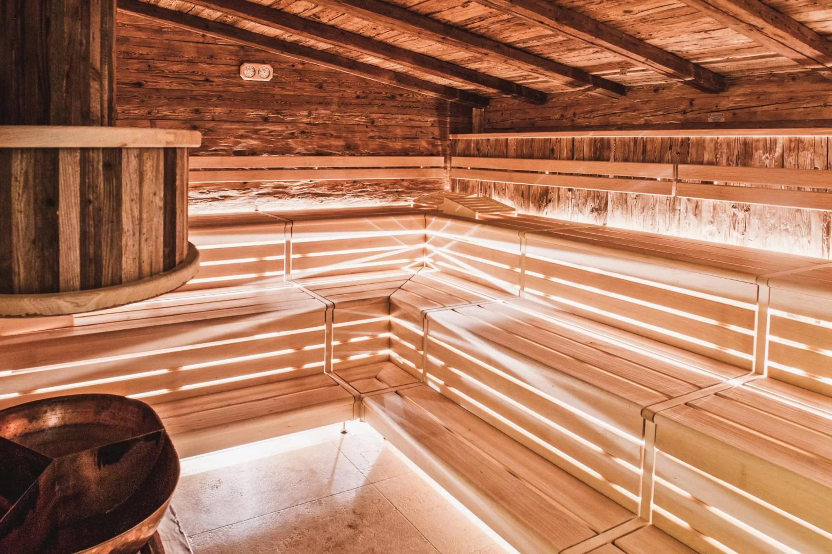 Sauna in Das Achental Resort