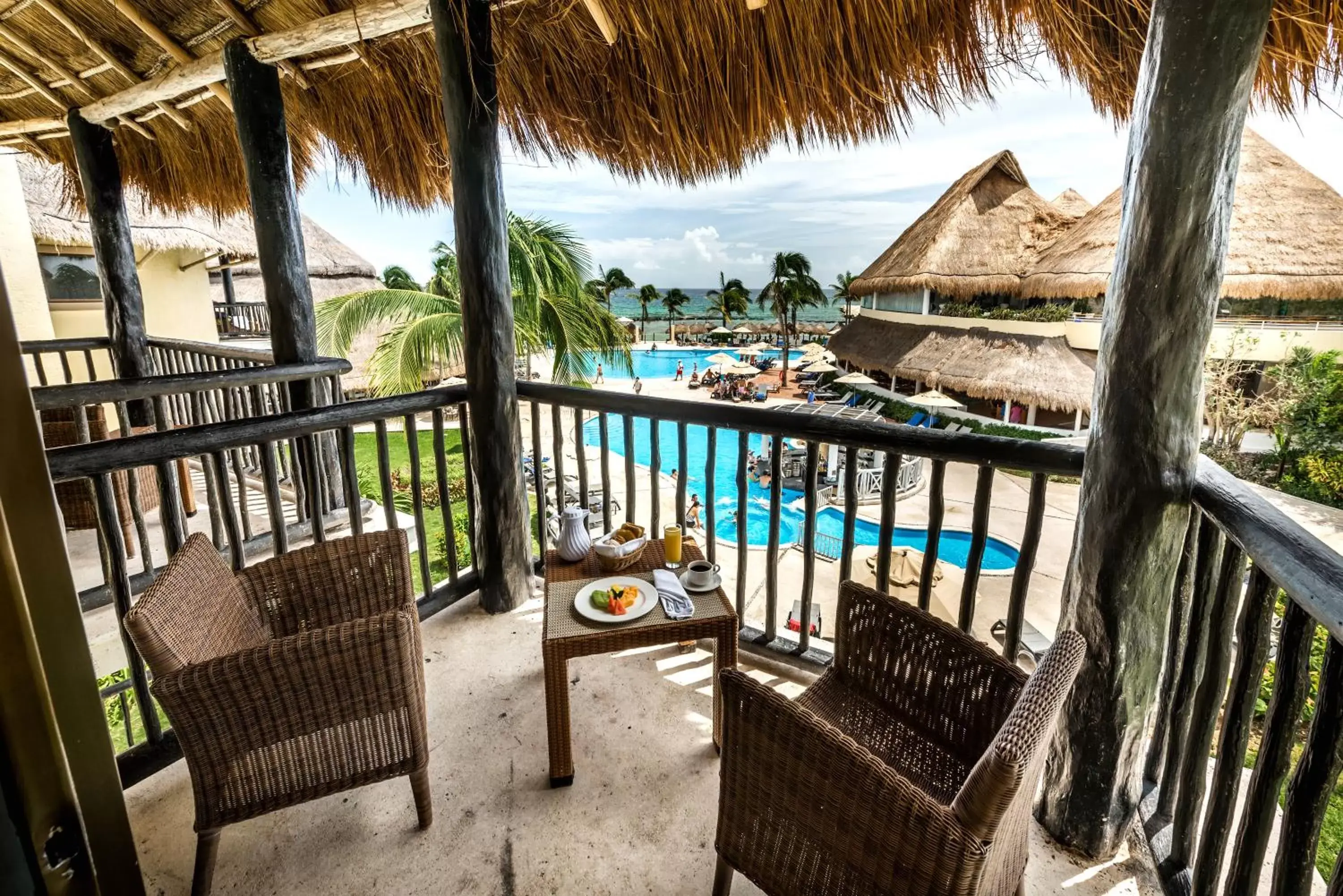 Balcony/Terrace, Pool View in Catalonia Riviera Maya Resort & Spa- All Inclusive