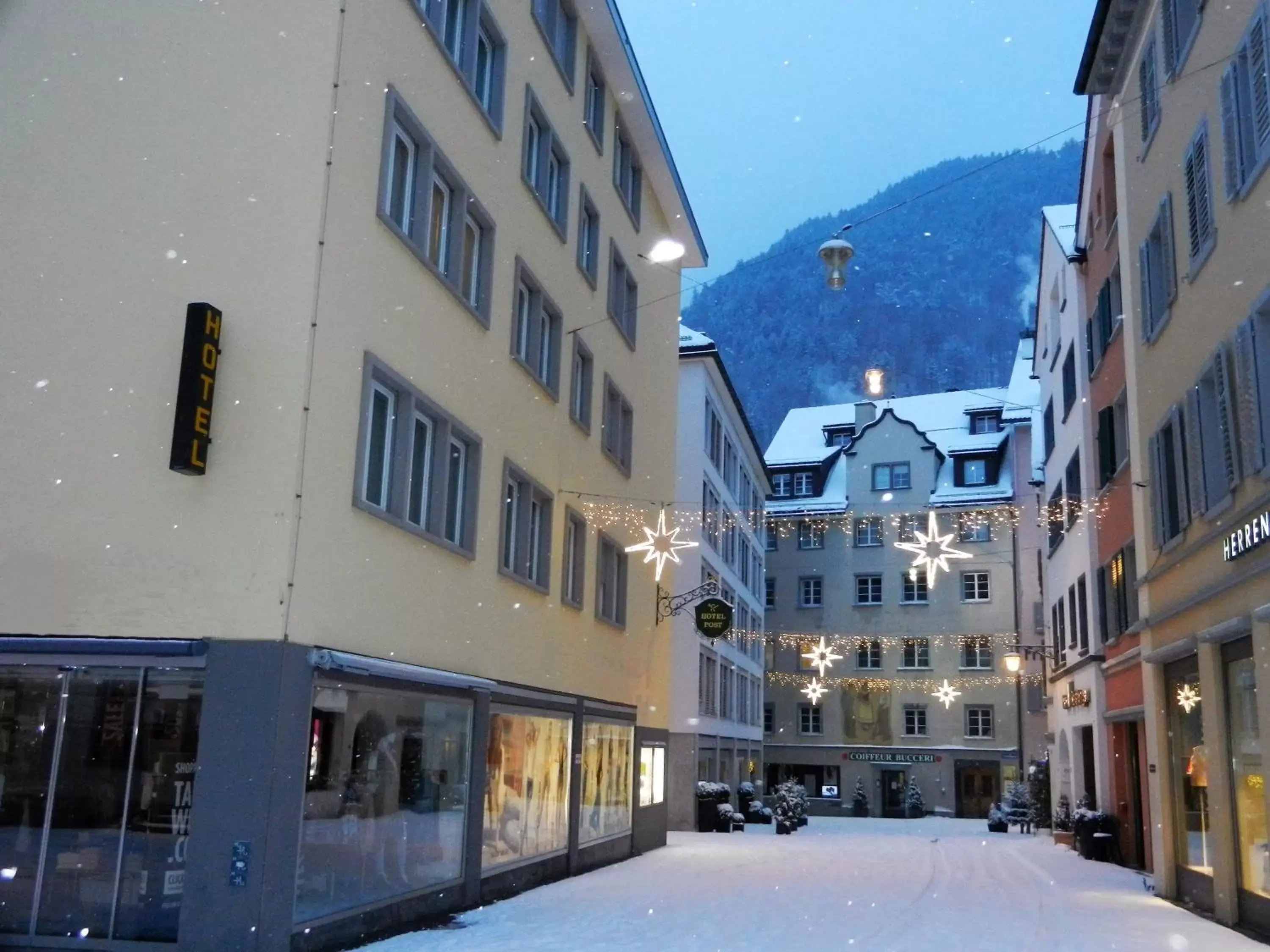 Property building, Winter in Central Hotel Post