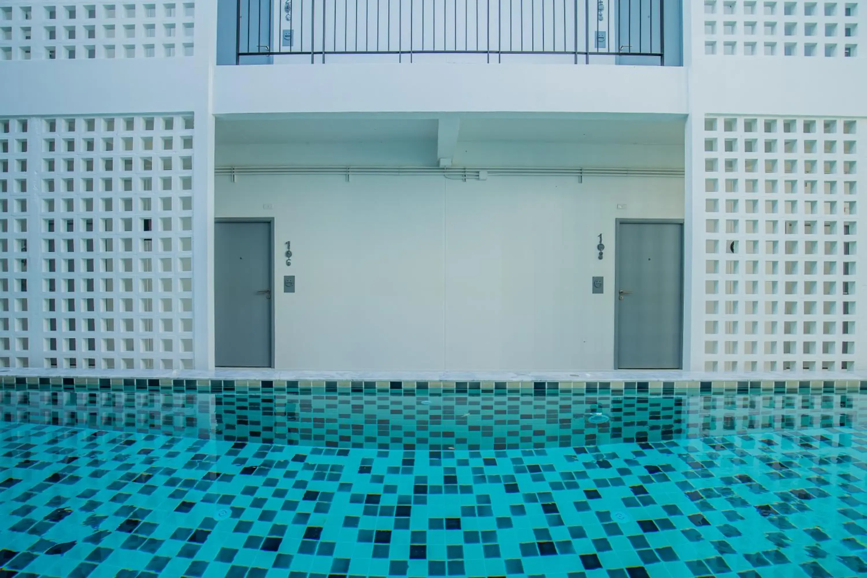 Pool view in The Rubber Hotel Phuket Pool view in The Rubber Hotel Phuket