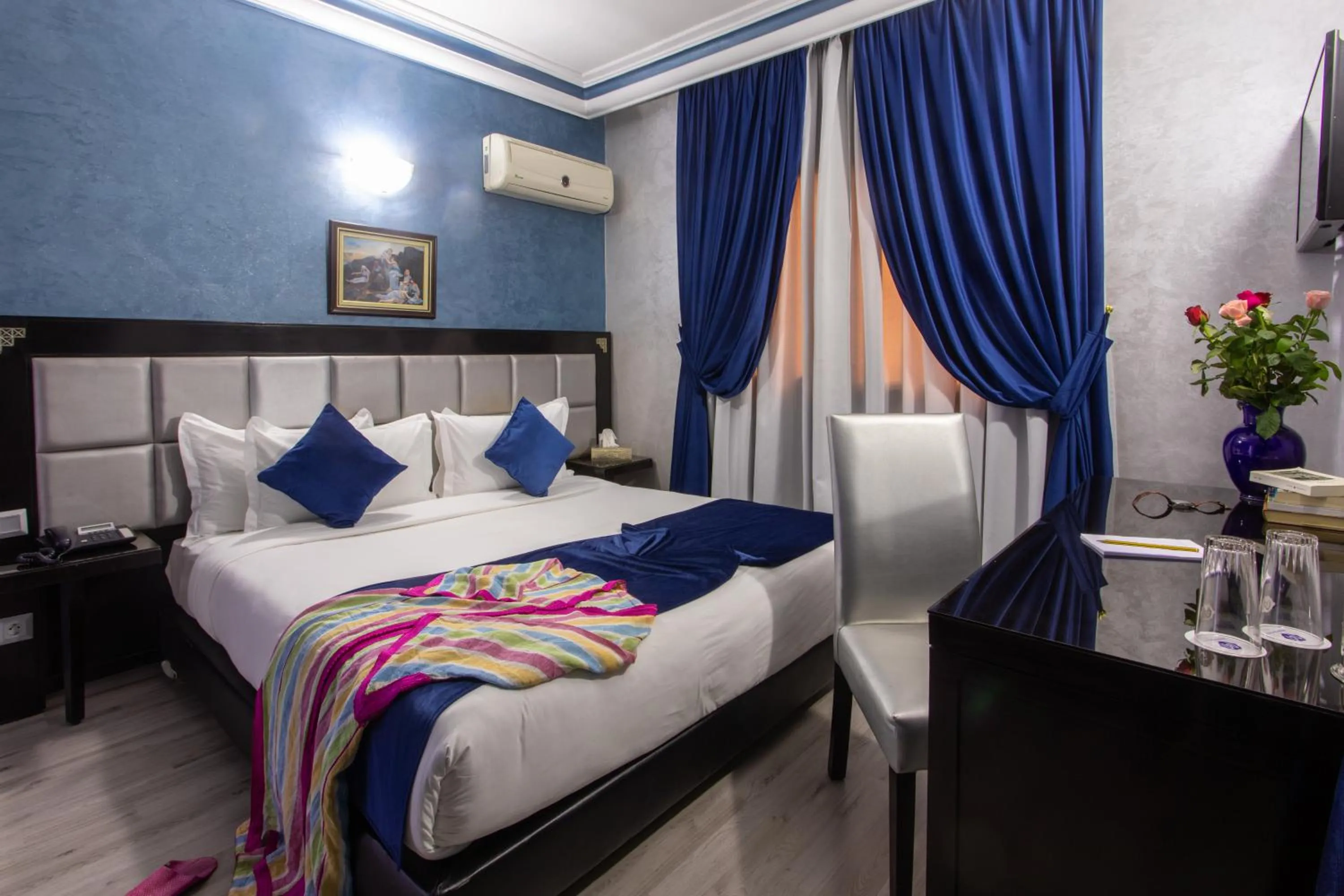 Bed in Hotel Meriem Marrakech