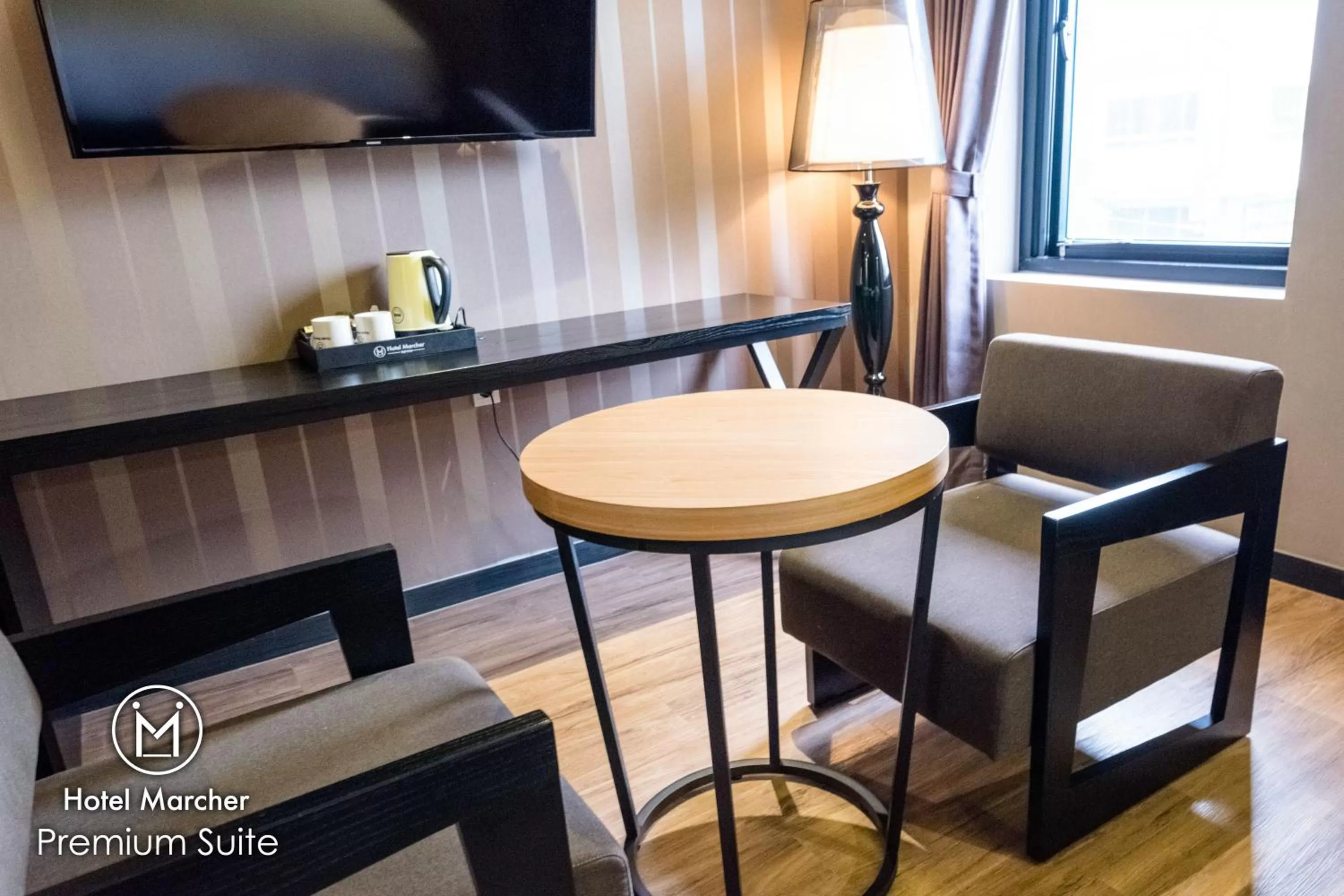 Seating area in Hotel Marcher