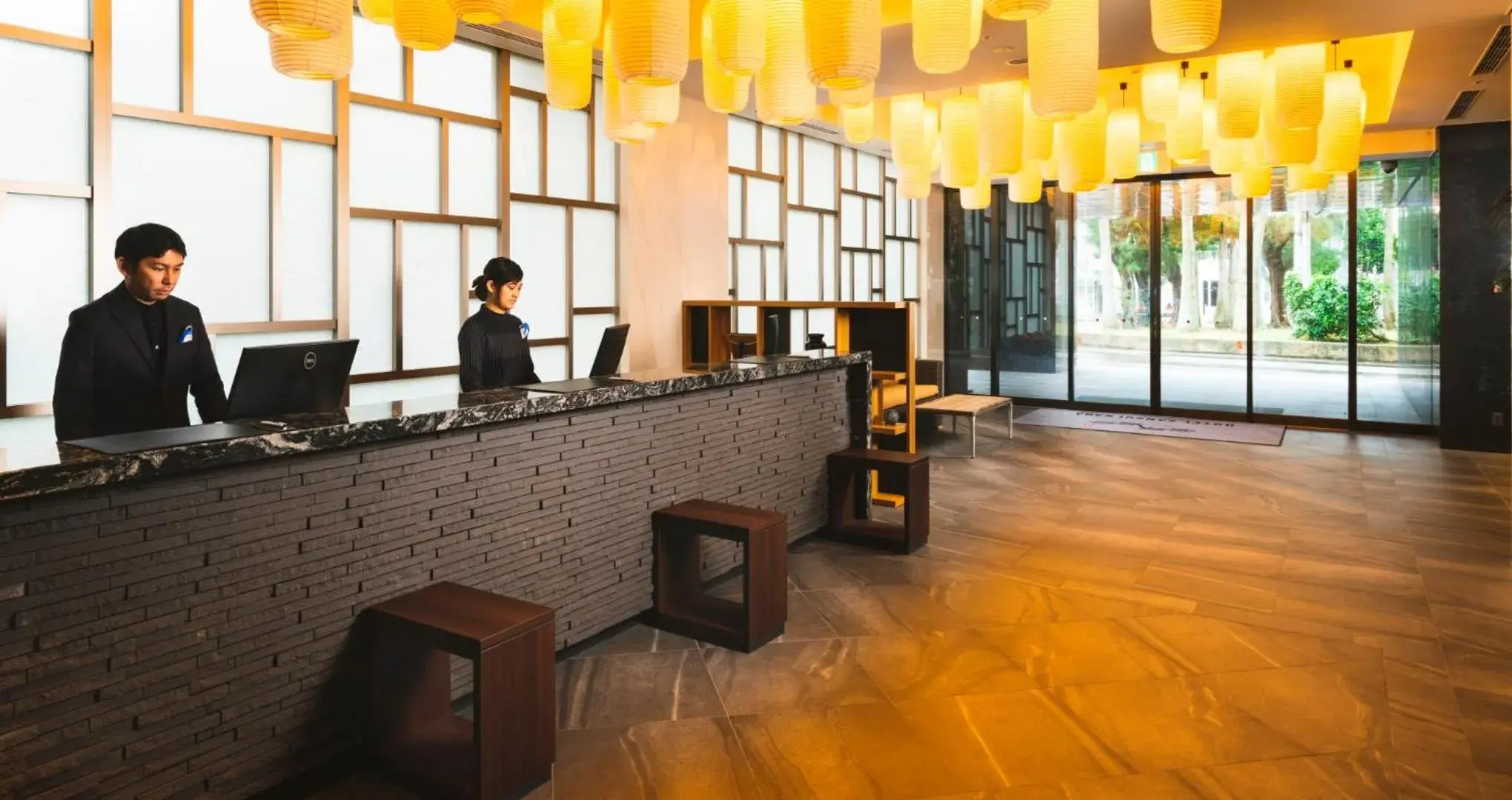 Lobby or reception in HOTEL SANSUI NAHA Ryukyu Onsen Naminoue-No-Yu Lobby or reception in HOTEL SANSUI NAHA Ryukyu Onsen Naminoue-No-Yu