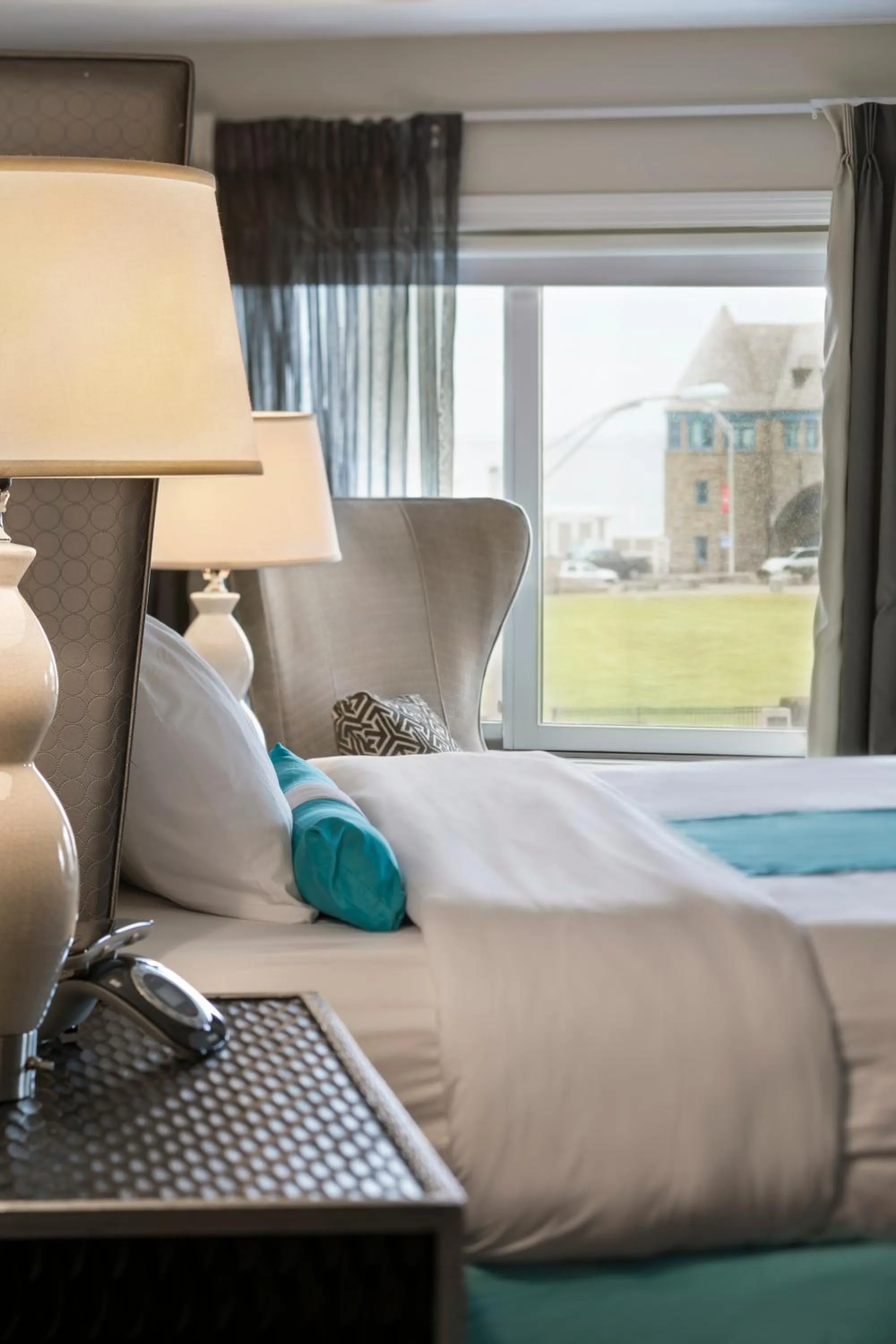 Bed in Aqua Blue Hotel