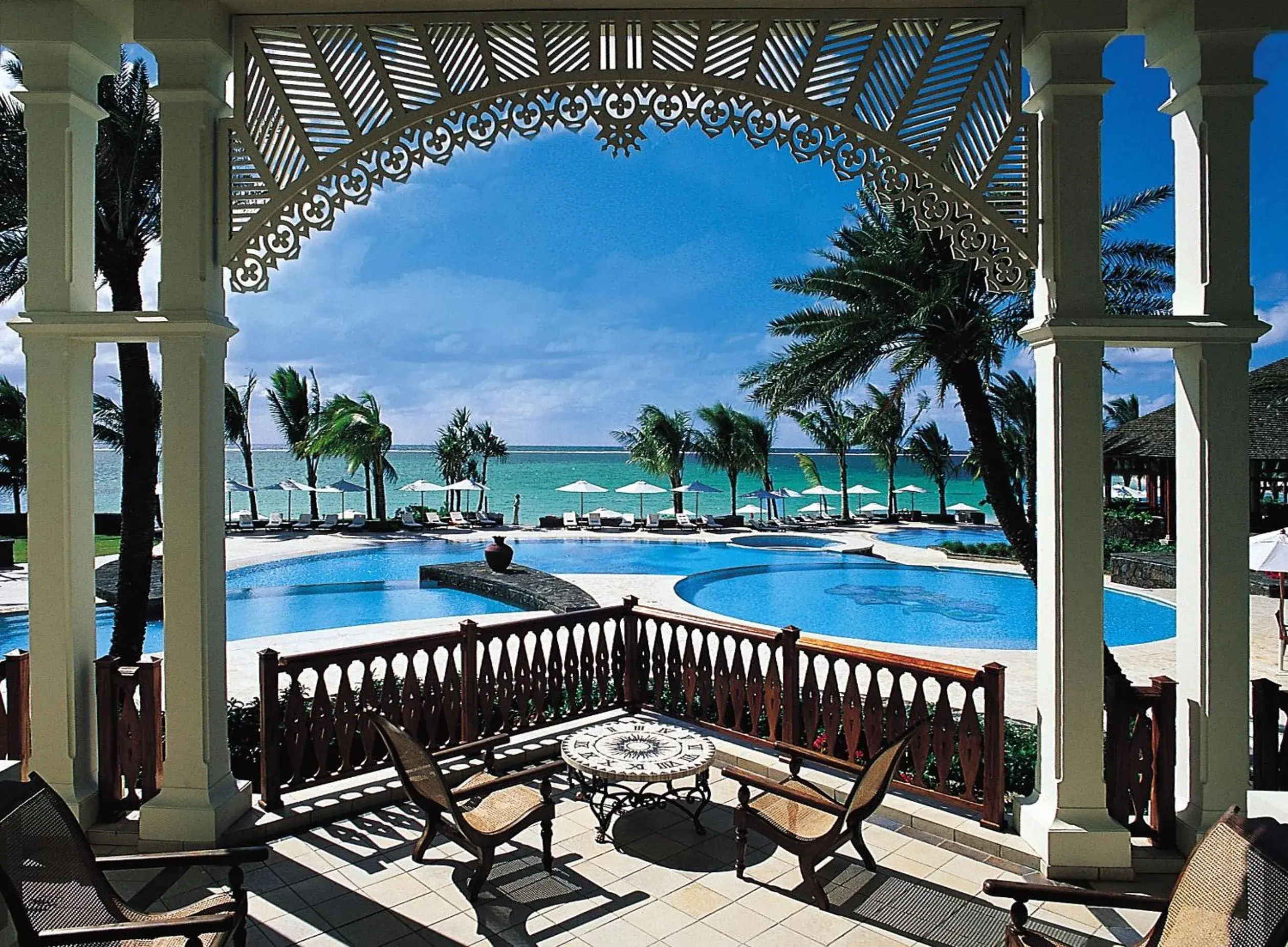 Swimming pool in The Residence Mauritius Swimming pool in The Residence Mauritius