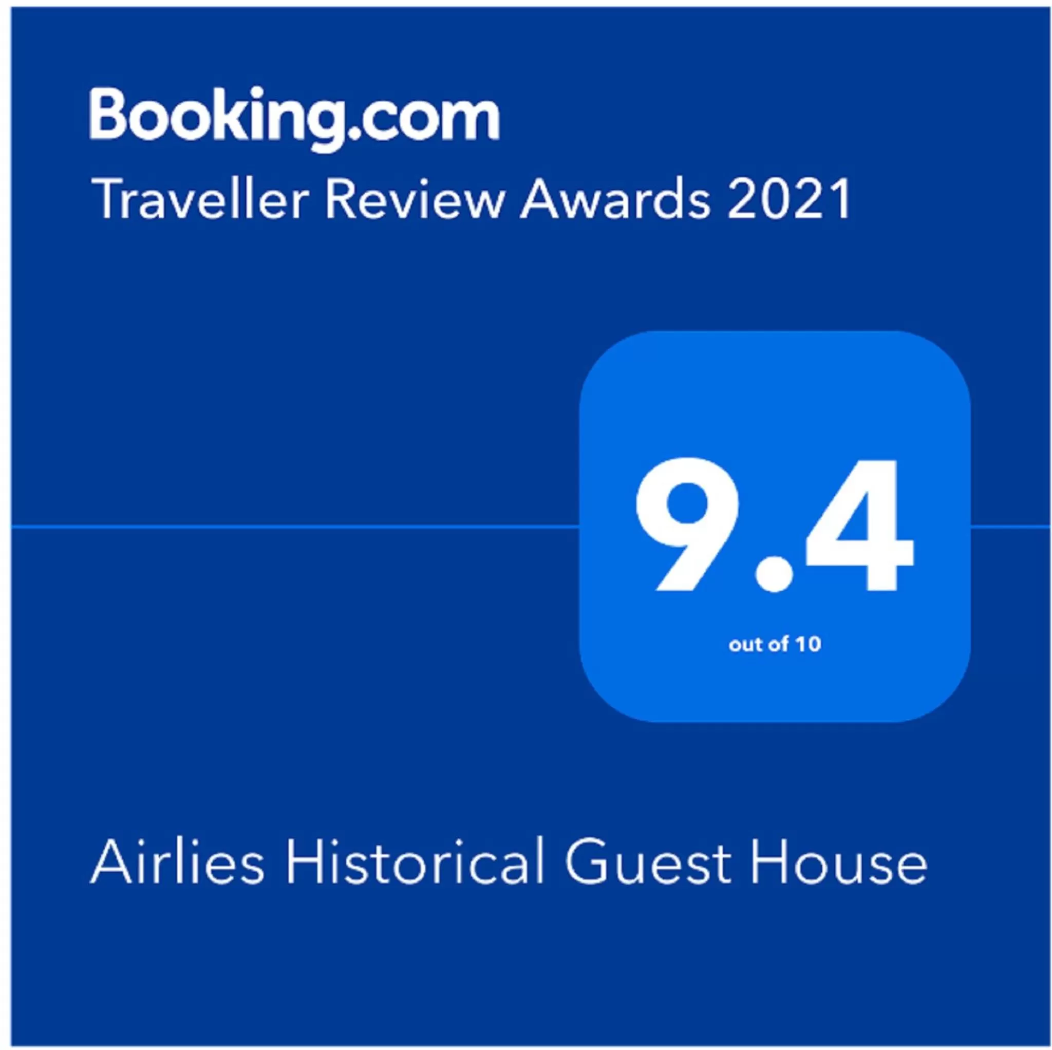 Certificate/Award, Logo/Certificate/Sign/Award in Airlies Historical Guest House