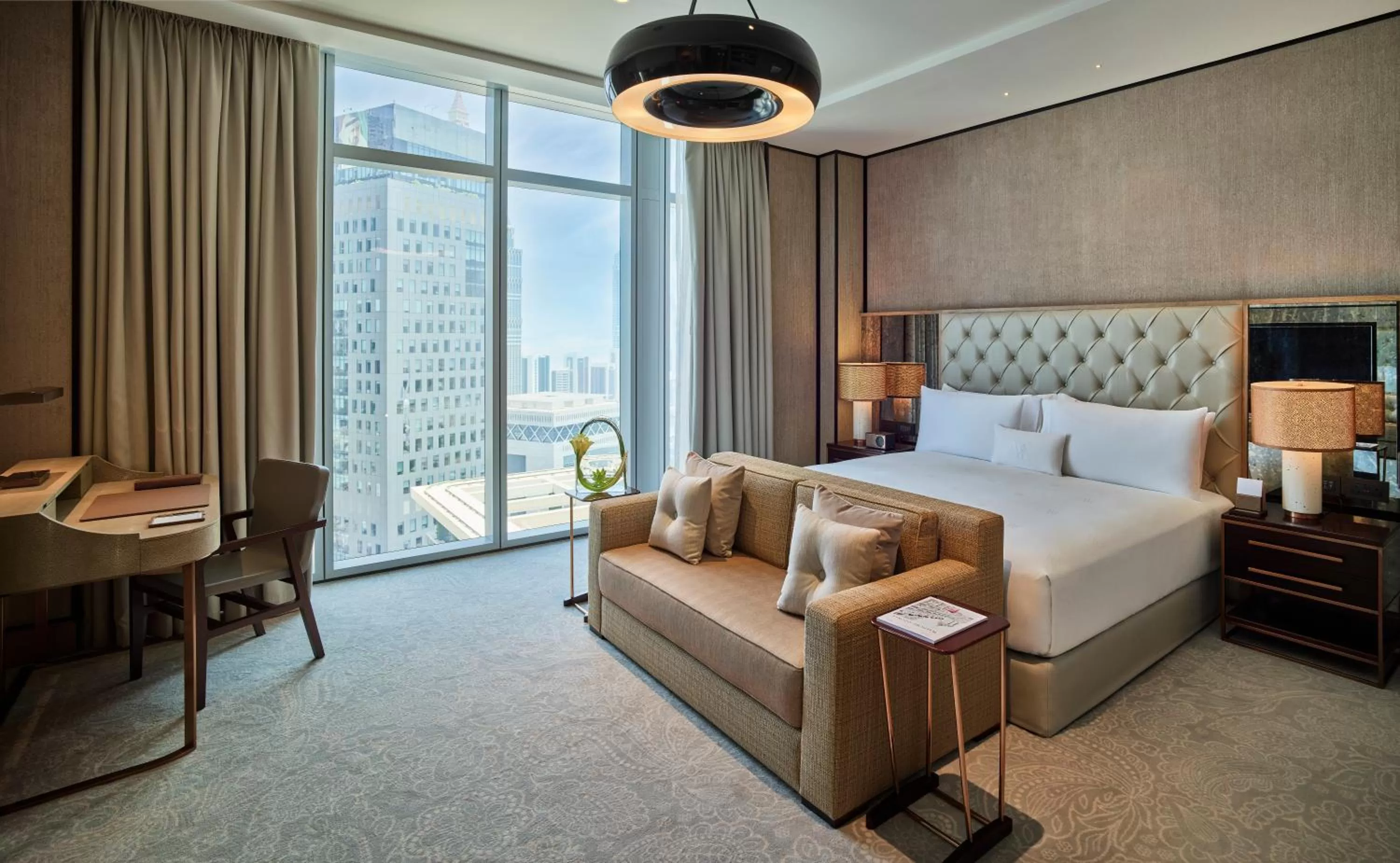 Bed in Waldorf Astoria Dubai International Financial Centre