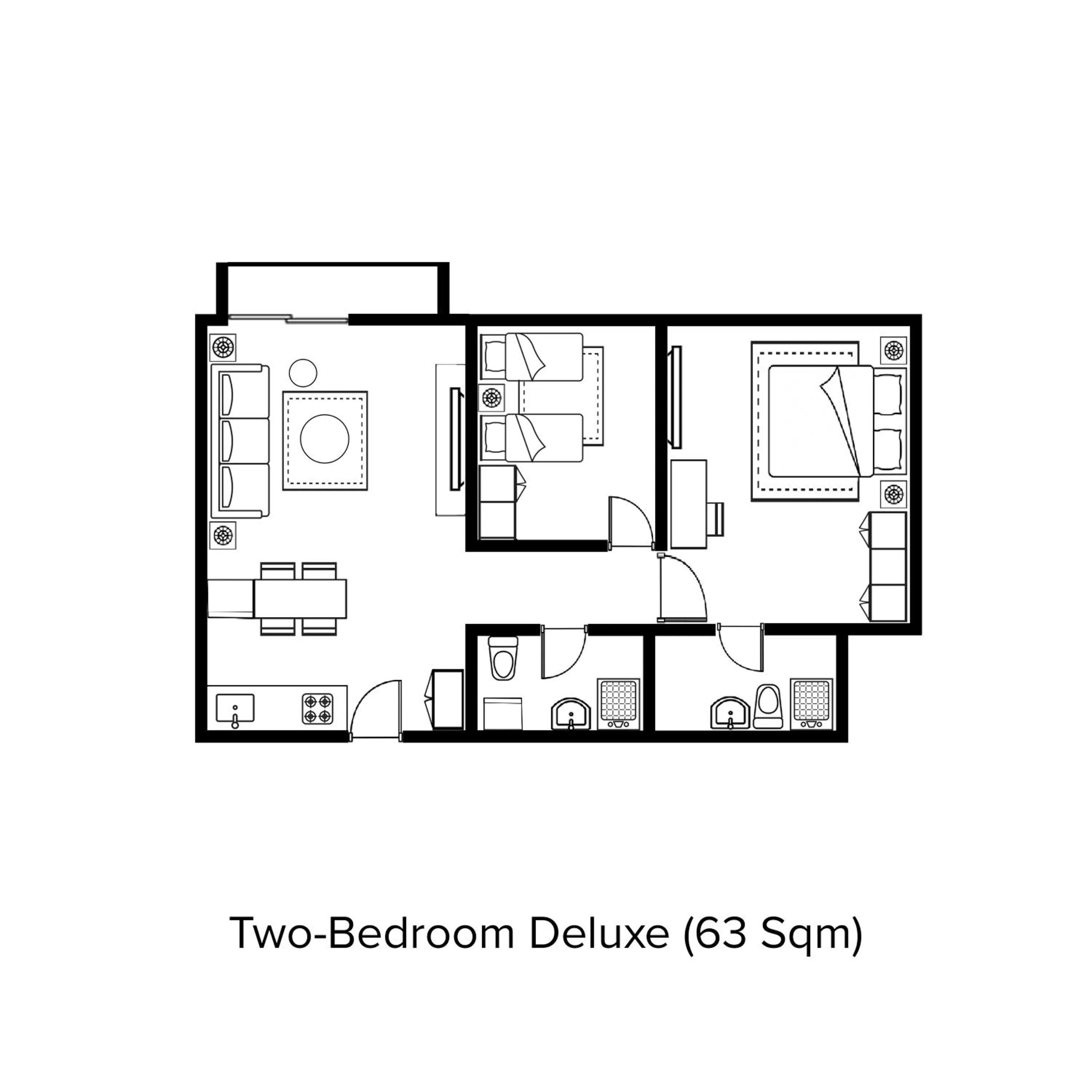 Floor plan in Citadines Sudirman Jakarta