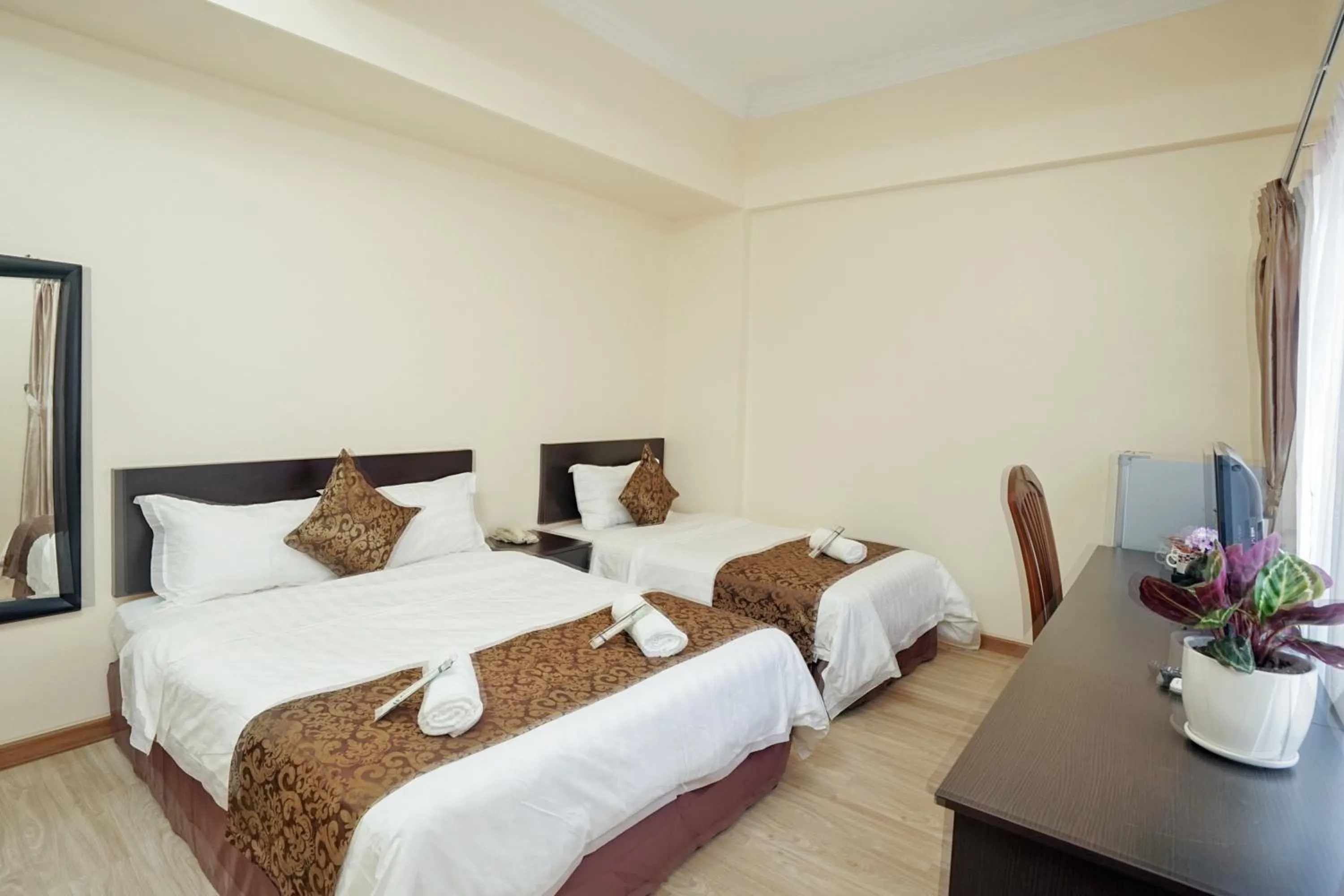 Photo of the whole room, Bed in RJ Hotel Kulai