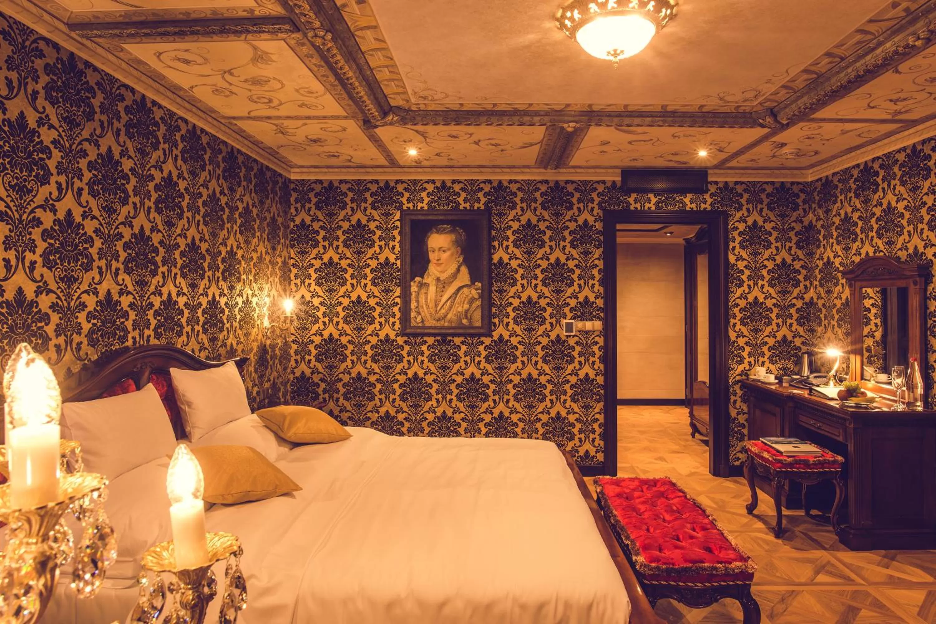 Bed in Hotel Florian Palace