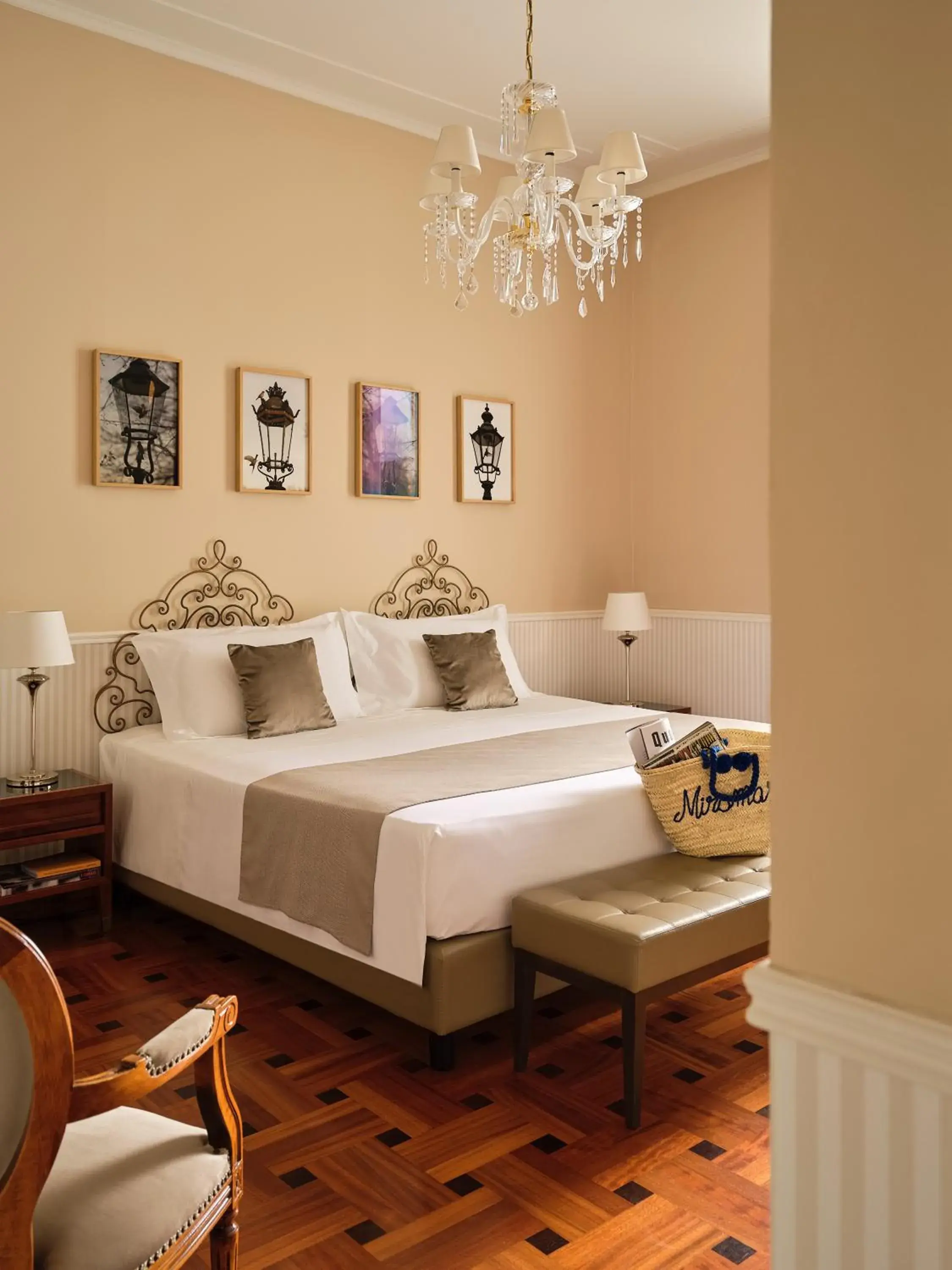 Bed in Grand Hotel Miramare
