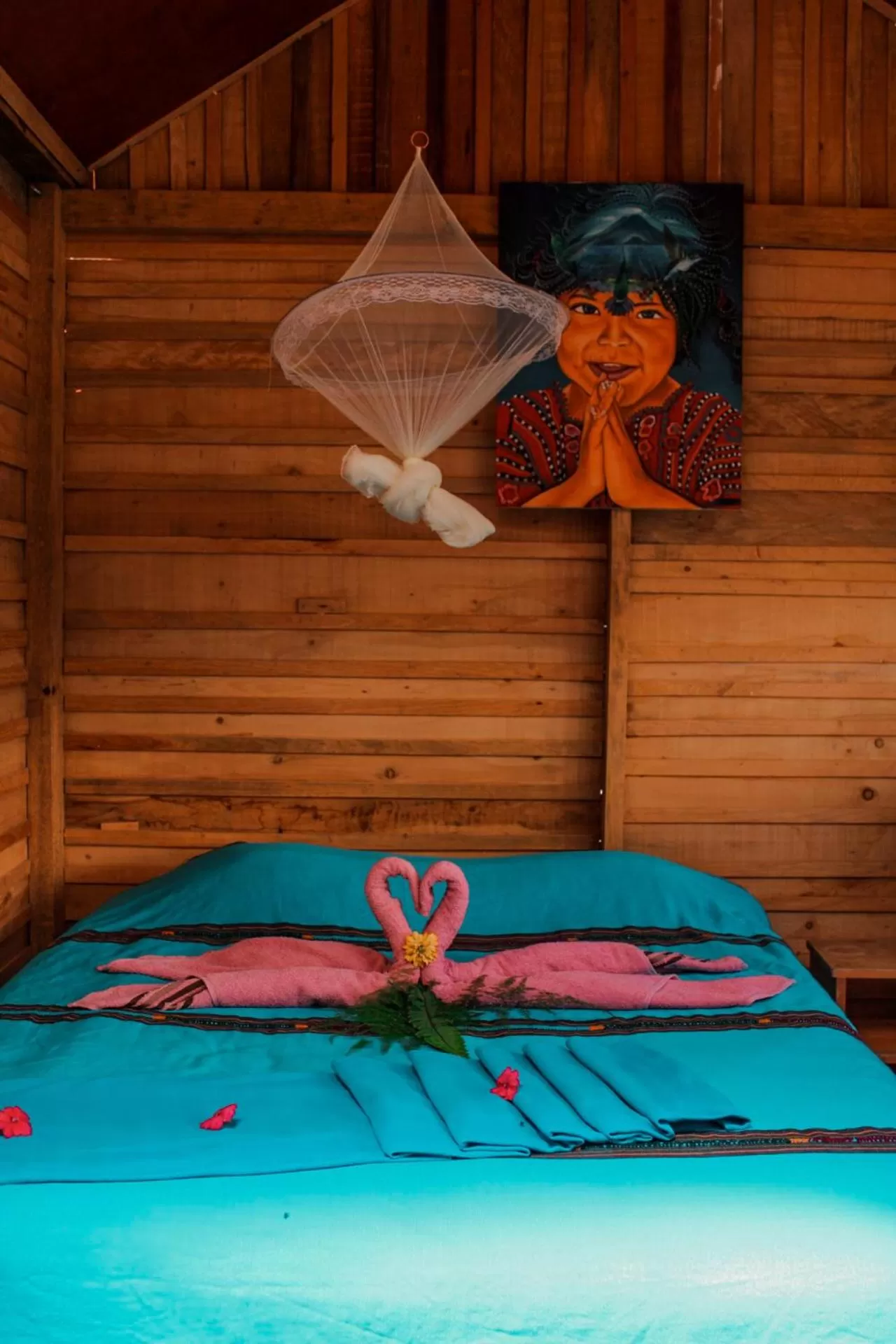 Bed in Eco-Hotel Mayachik