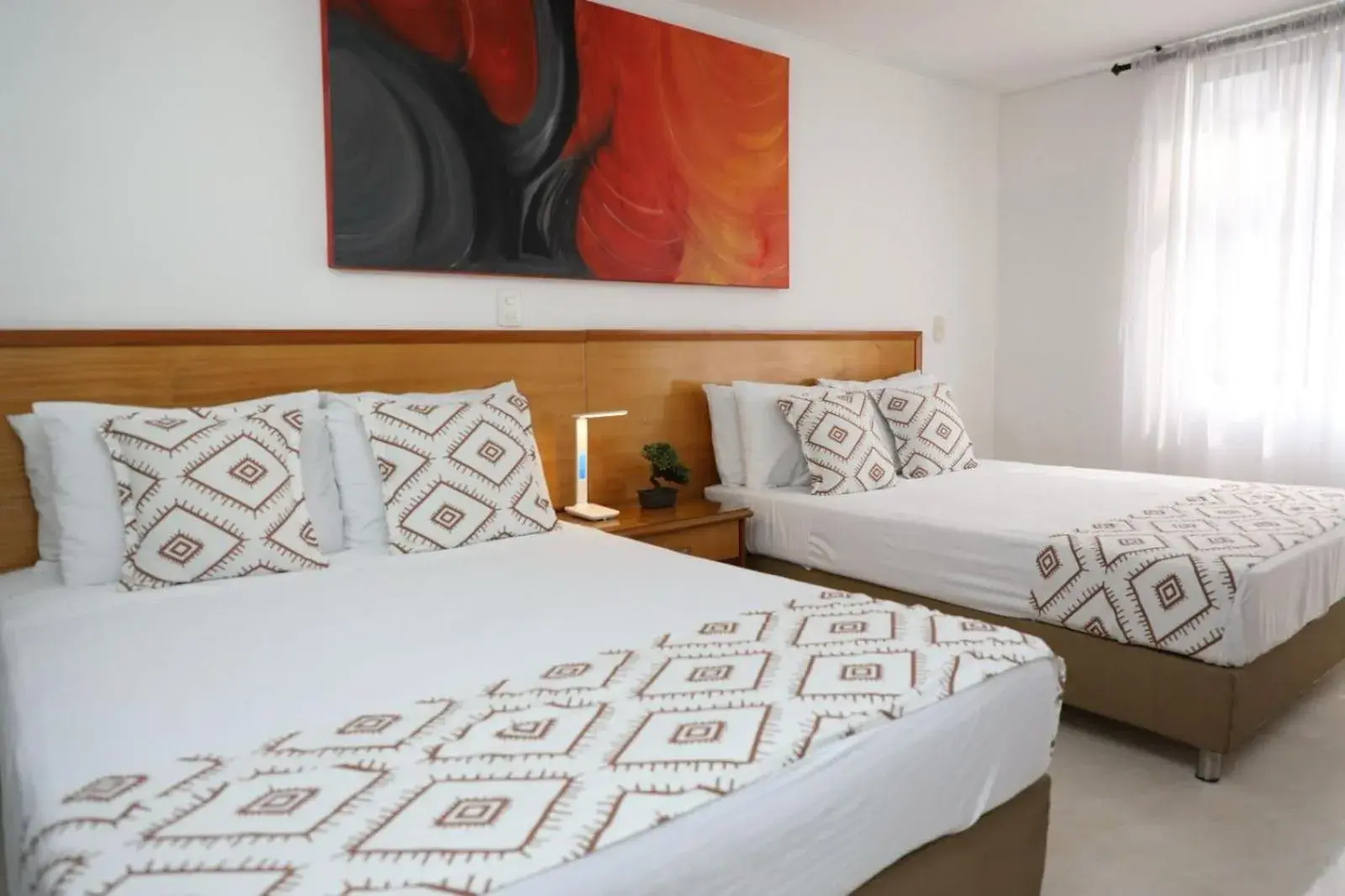 Bed in Hotel Guane