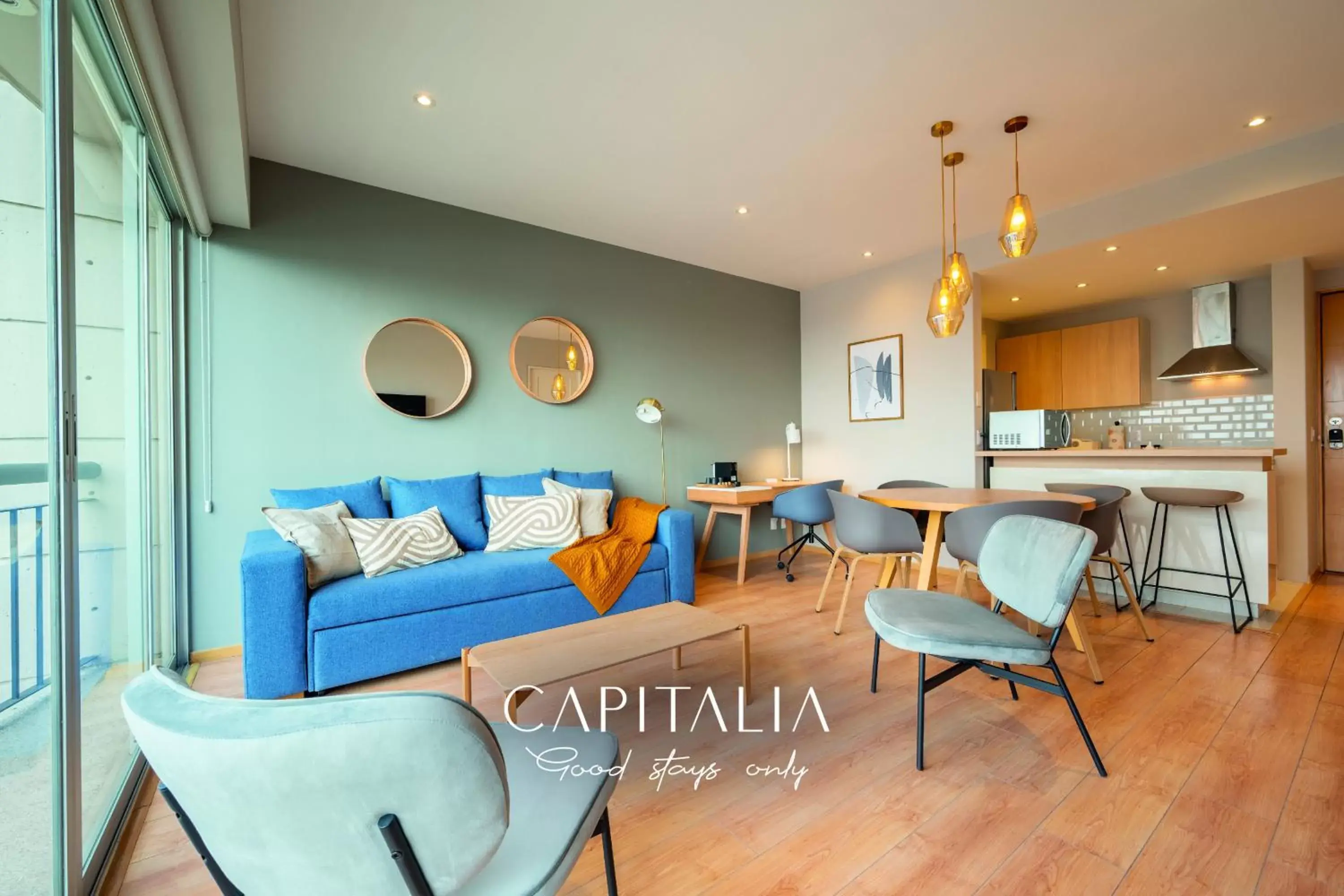 Living room, Seating Area in Capitalia - Apartments - Santa Fe