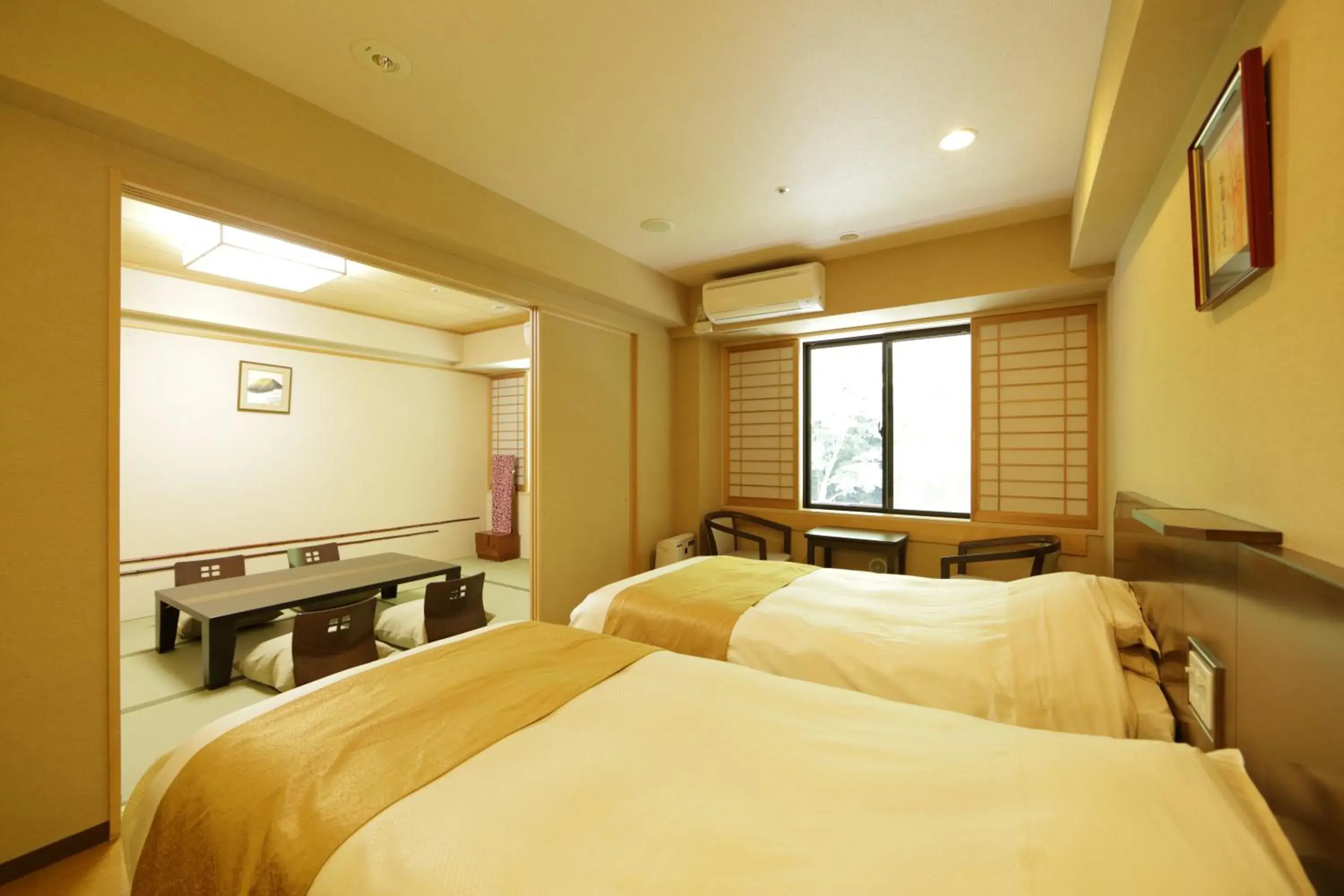 Bed in Hakone Tenseien Hotel