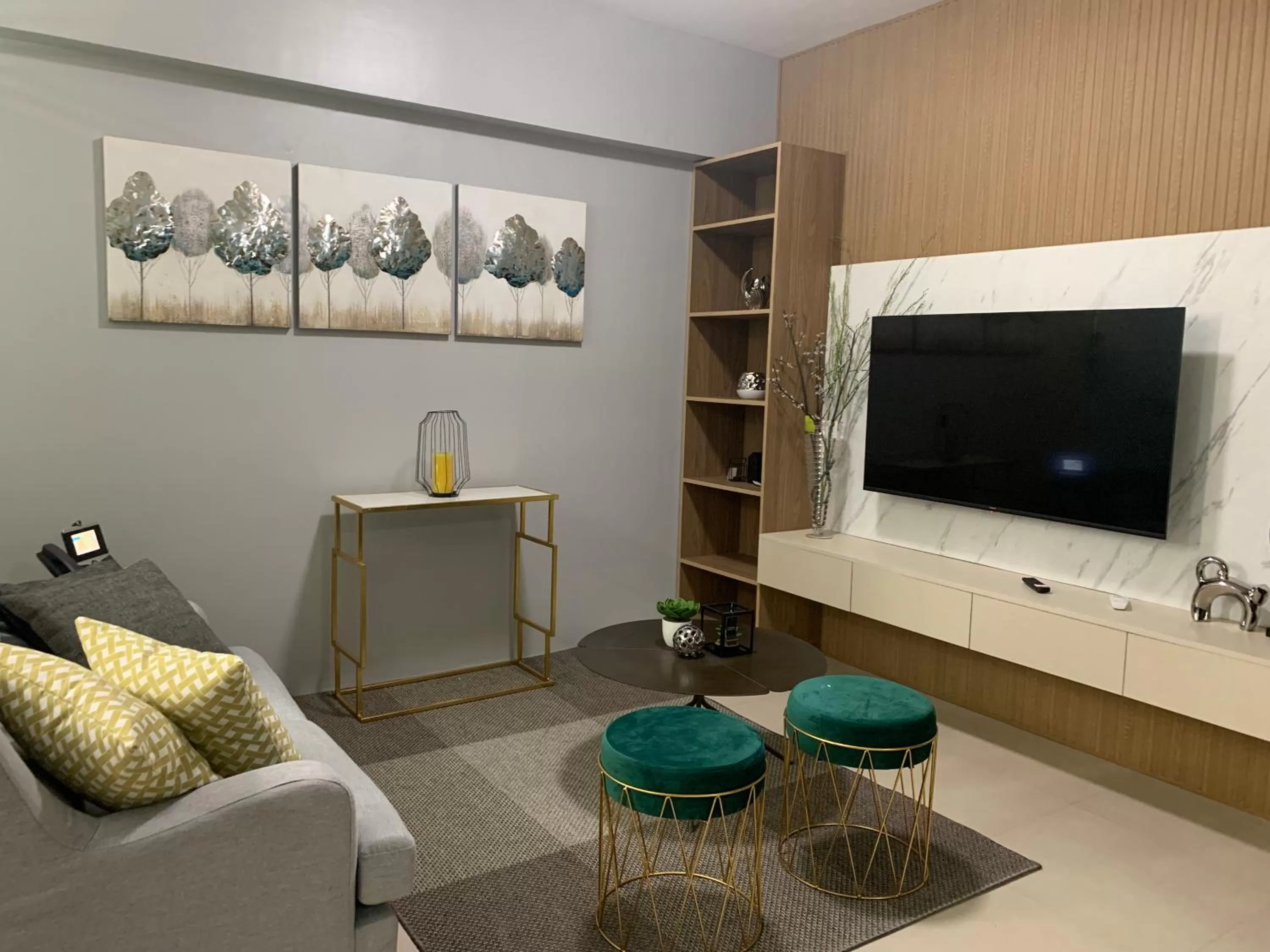 Living room in AEON SUITES Staycation