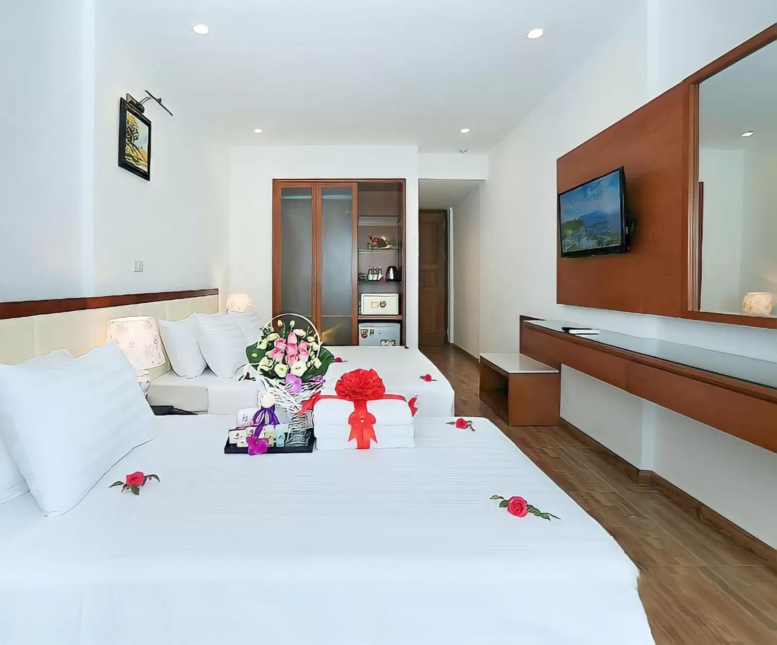 Bed in Hanoi Old Quarter Hotel