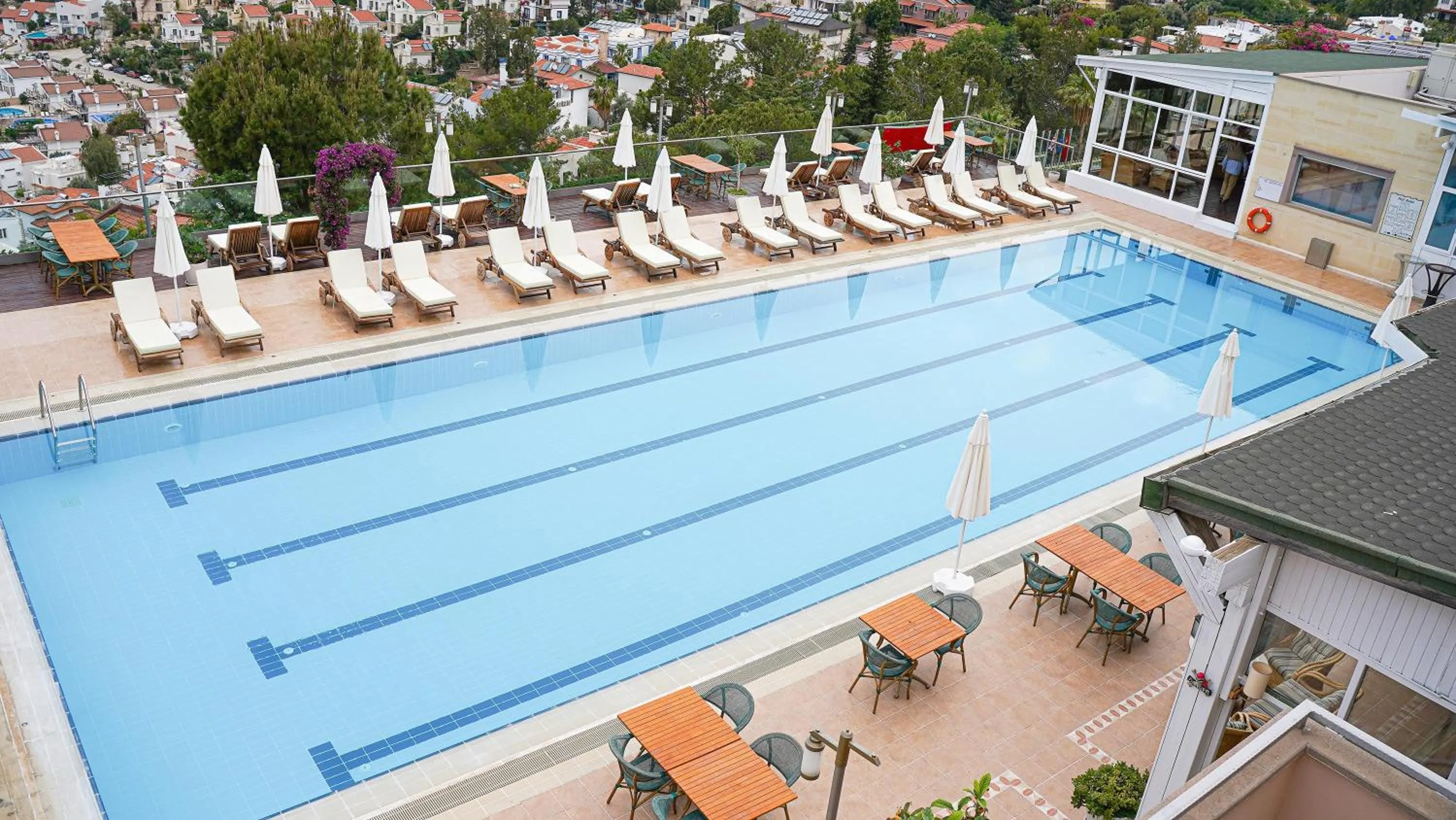 Pool view in Happy Hotel Kalkan