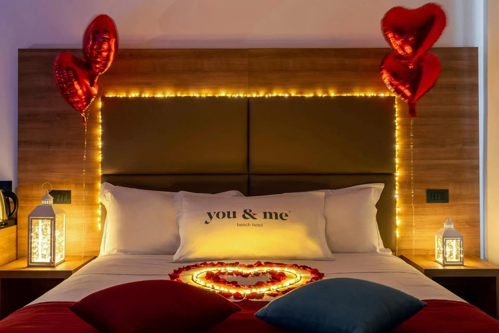 Bed in You & Me Beach Hotel