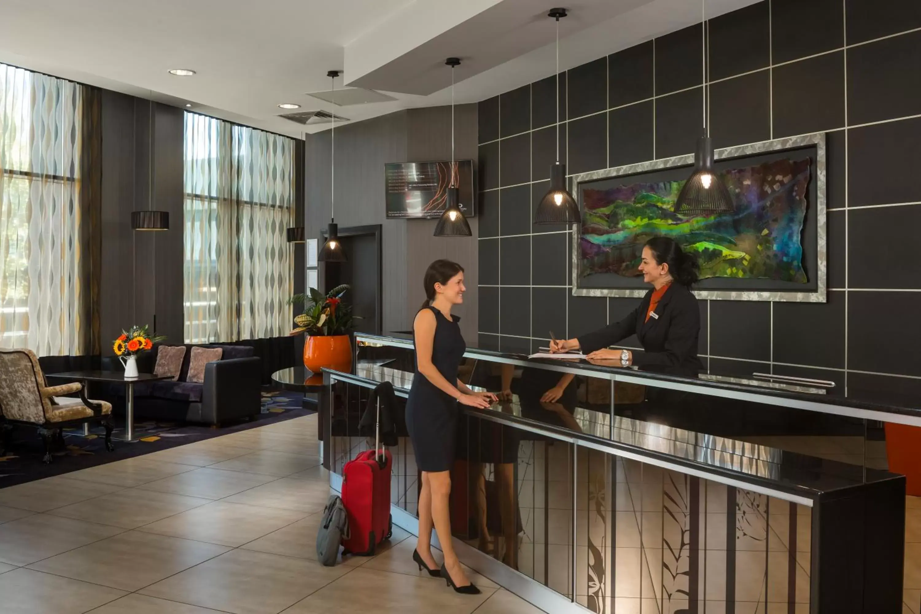 Lobby or reception in Clayton Hotel Cardiff