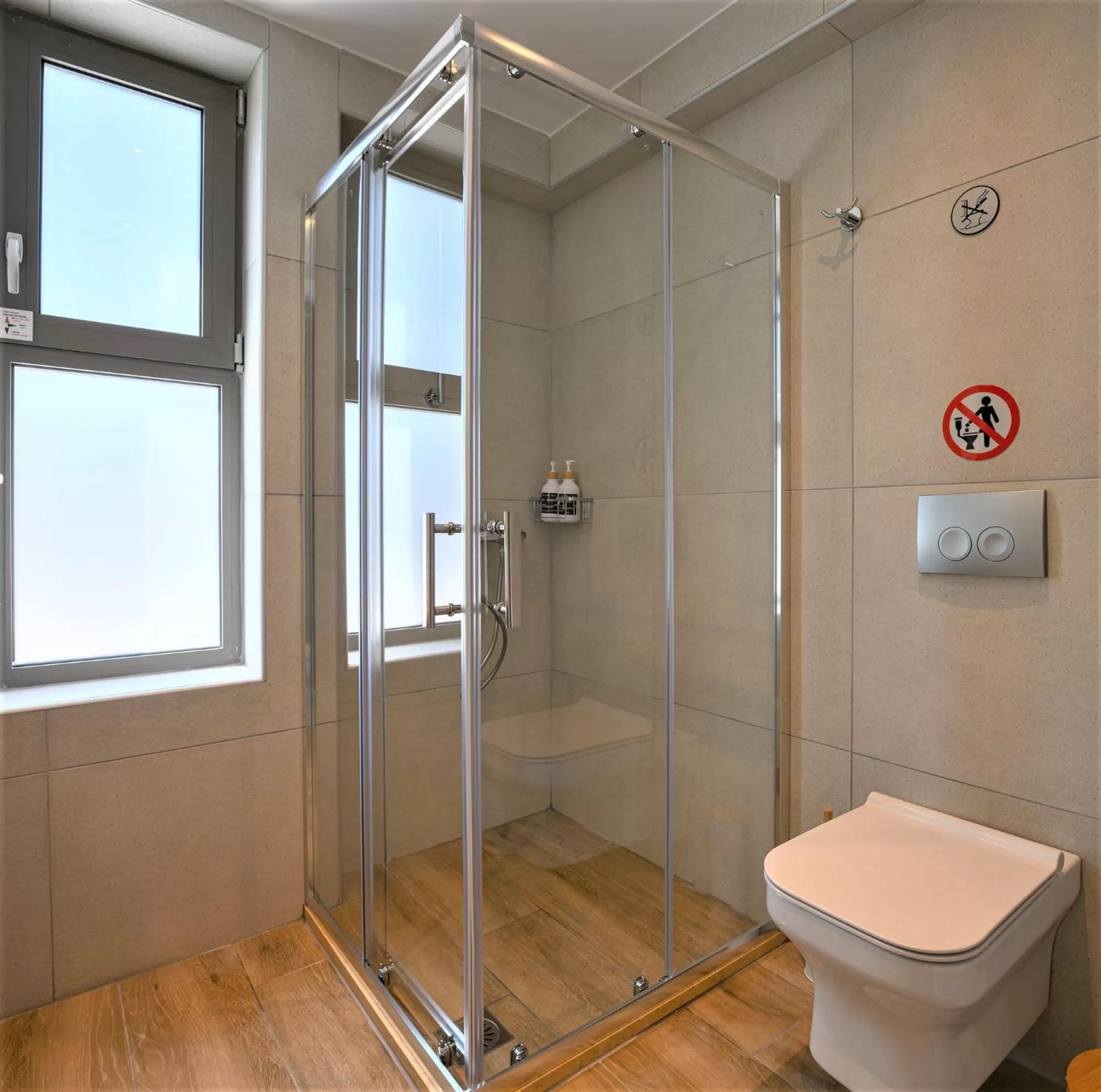 Shower in CUBES ON THE BEACH Athens Airport