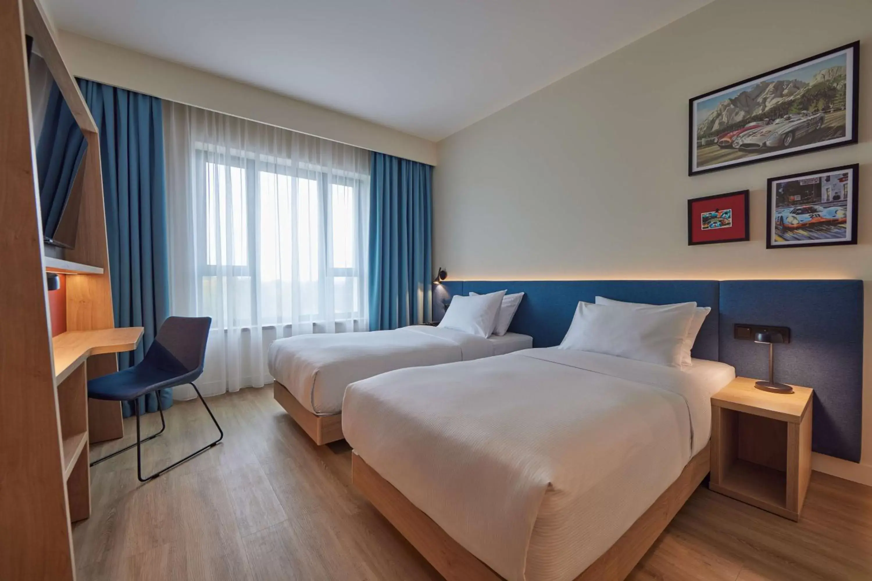 Bedroom, Bed in Hampton By Hilton Poznan Swarzedz Bedroom, Bed in Hampton By Hilton Poznan Swarzedz