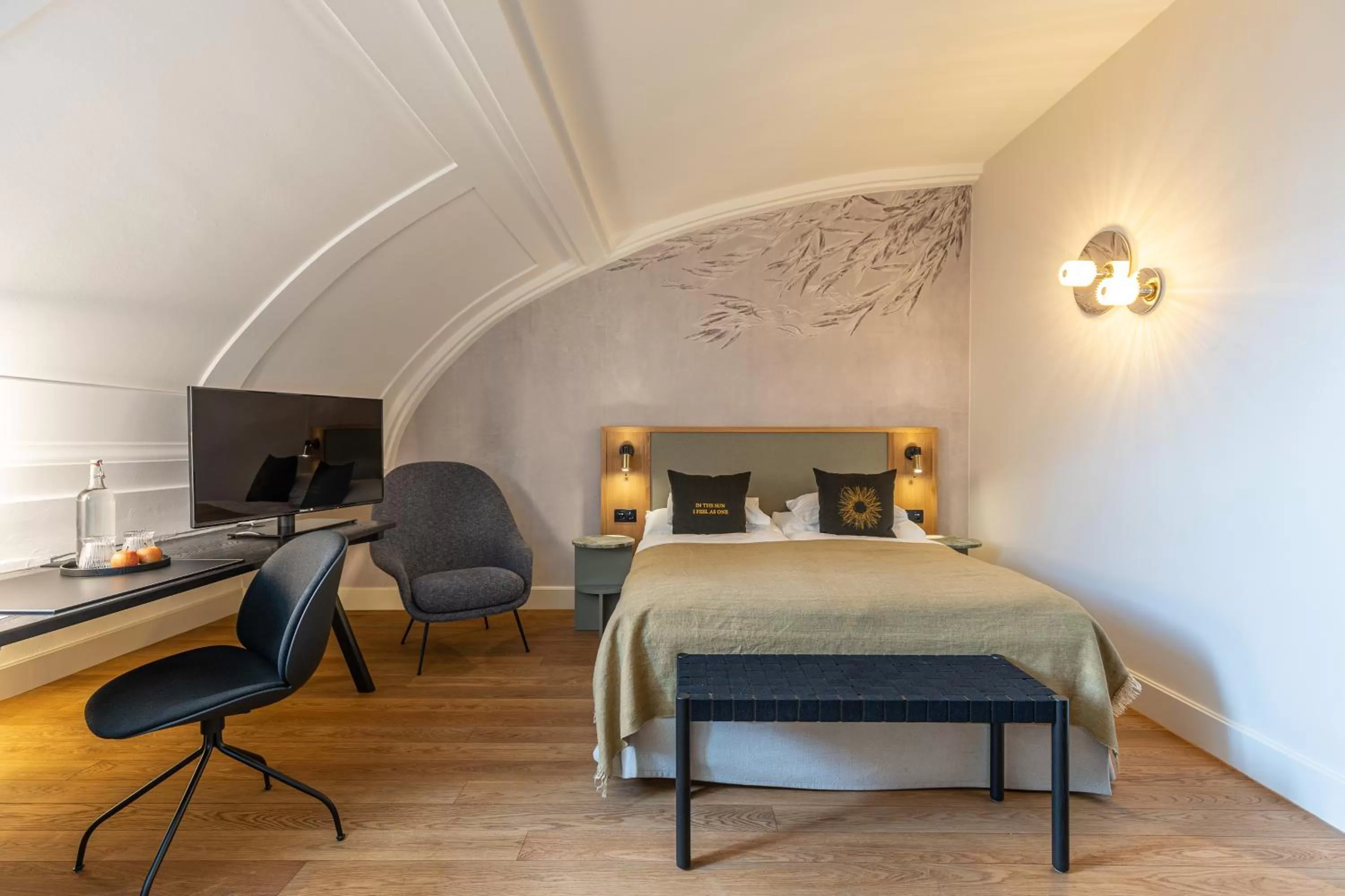 Bedroom, Bed in Boutiquehotel Sonne Küsnacht - Zürich