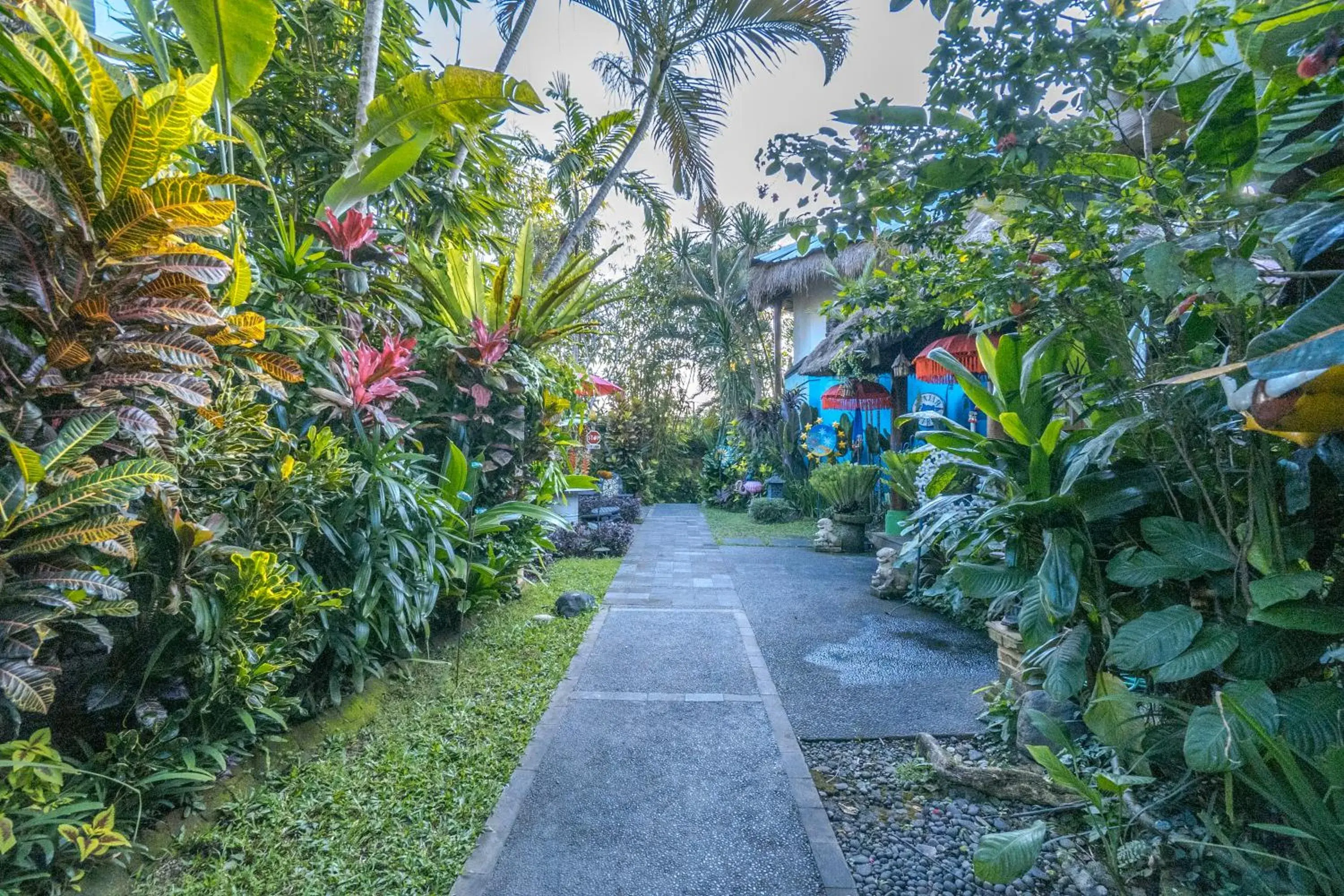 Facade/entrance, Garden in Gajah Biru Bungalows